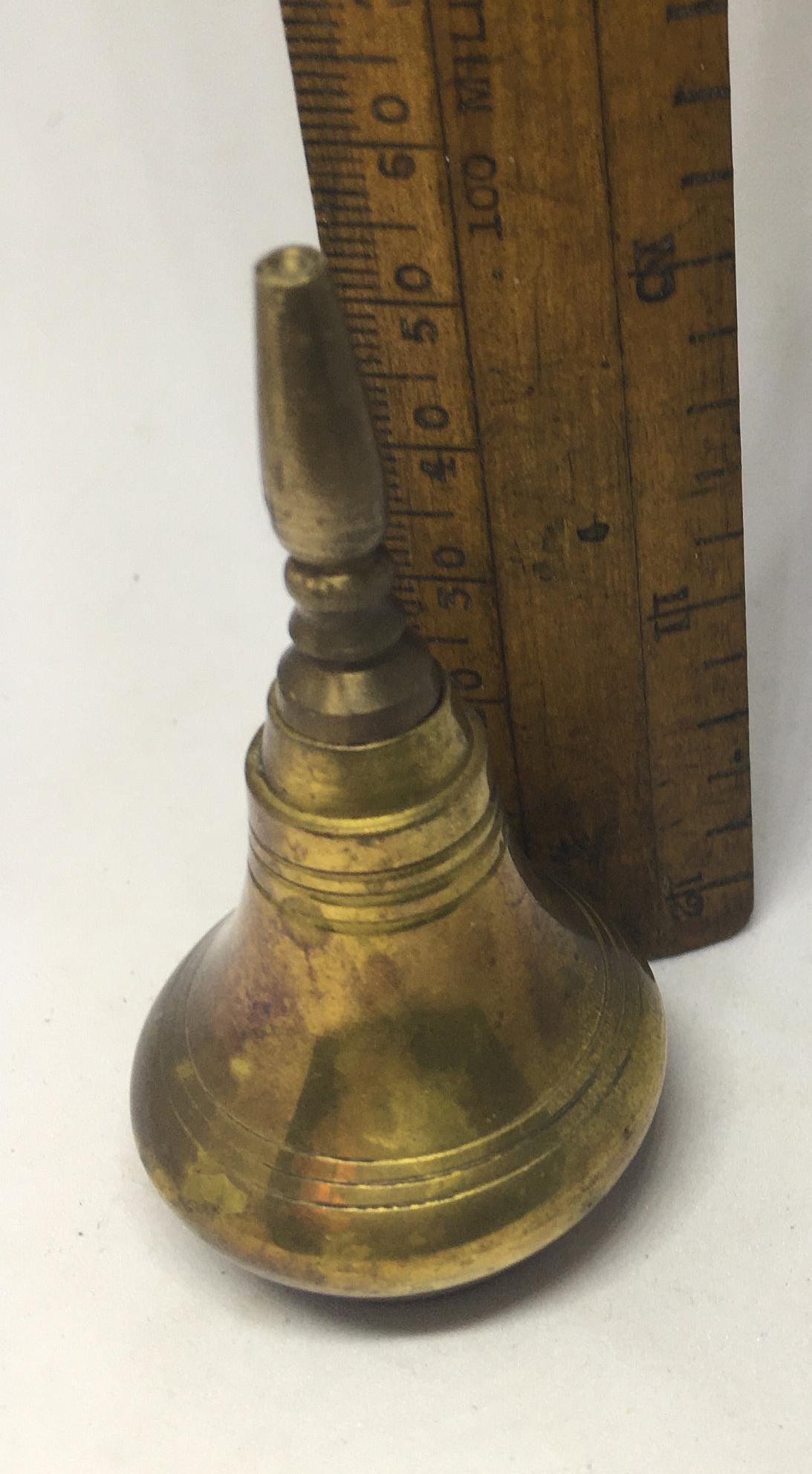 Unusual brass perfume bottle. Quirky brass lover gift Screw off lid.