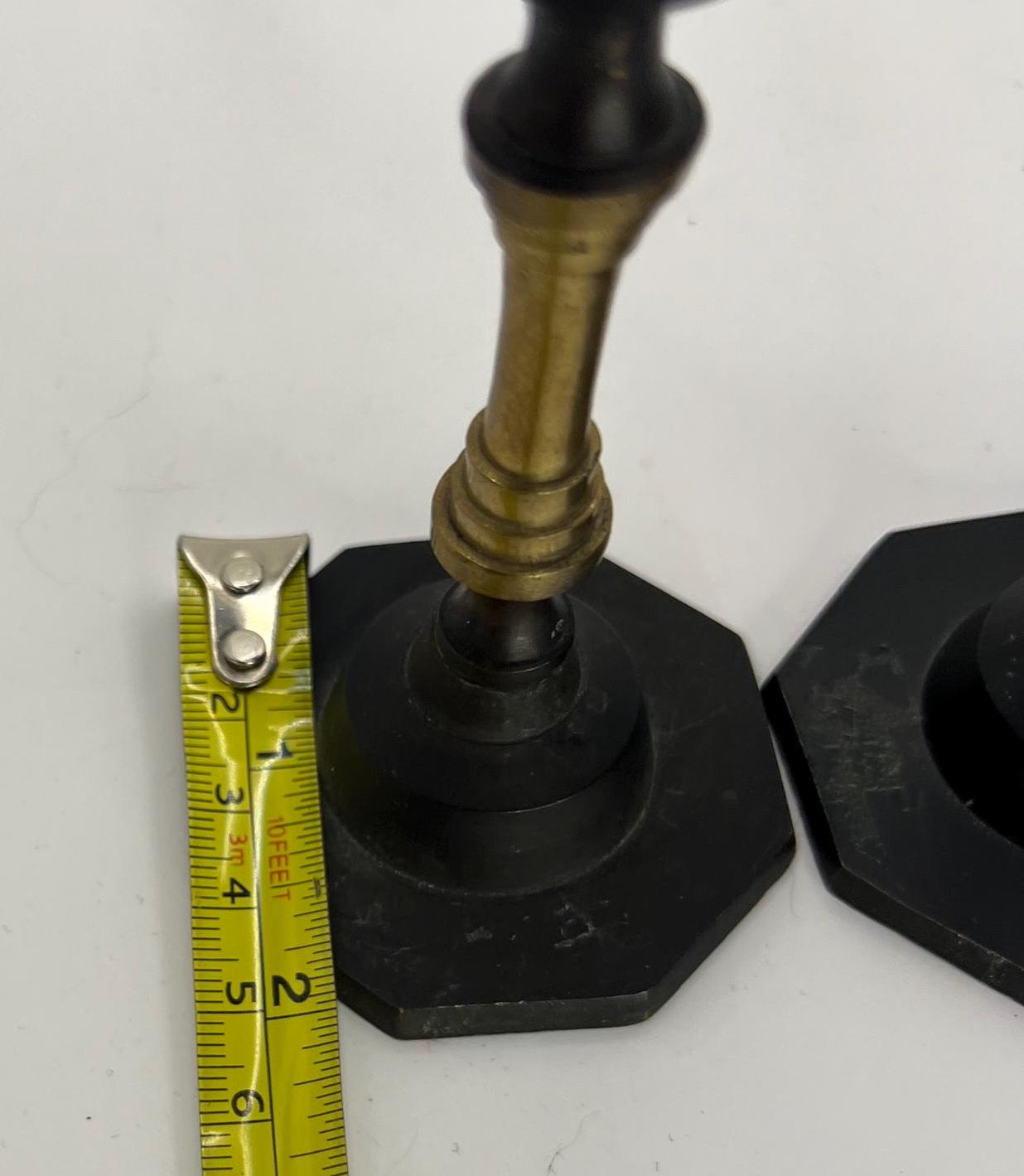 Miniature pair of candlesticks.