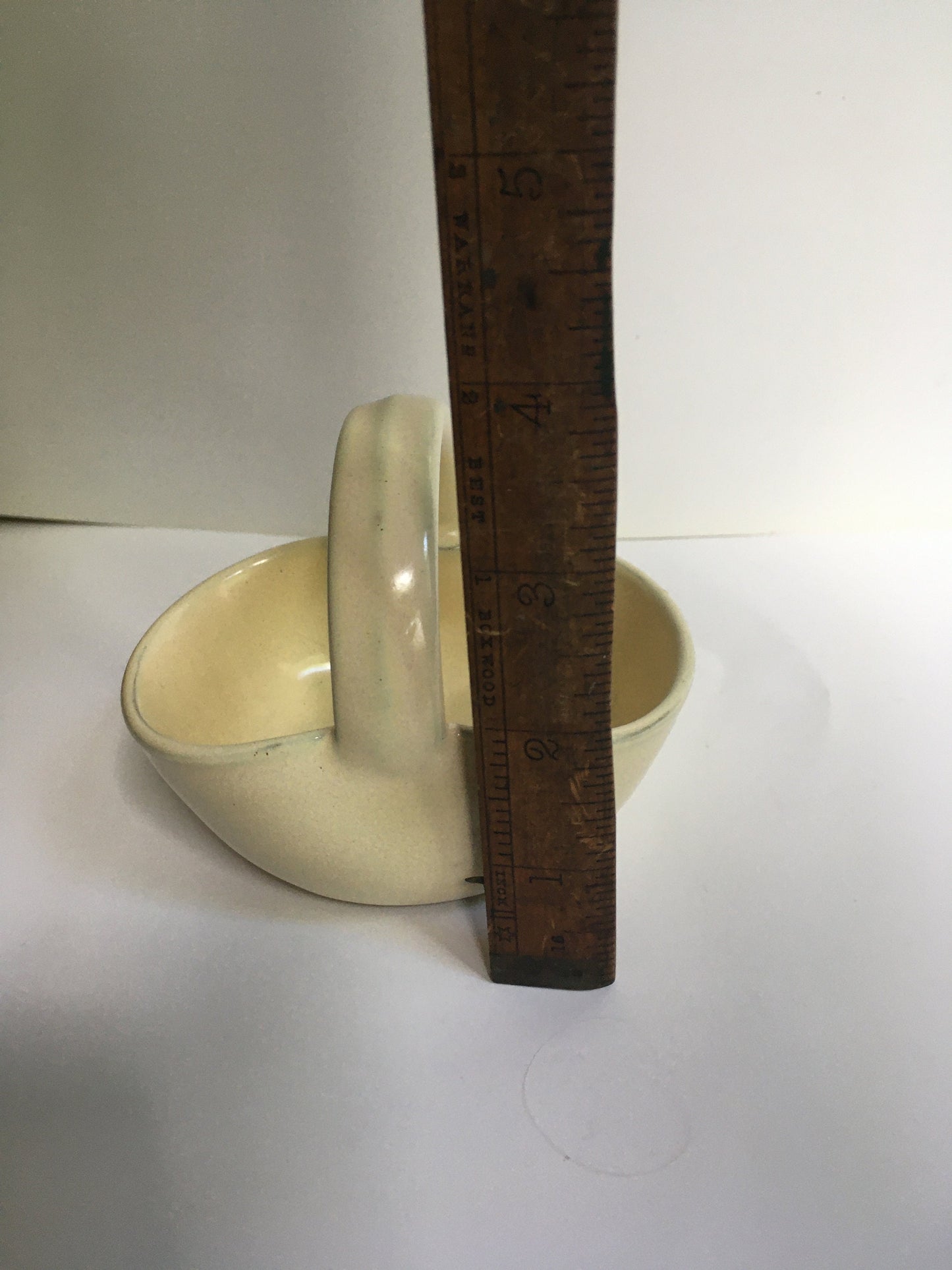 Denby pottery cream glazed basket.