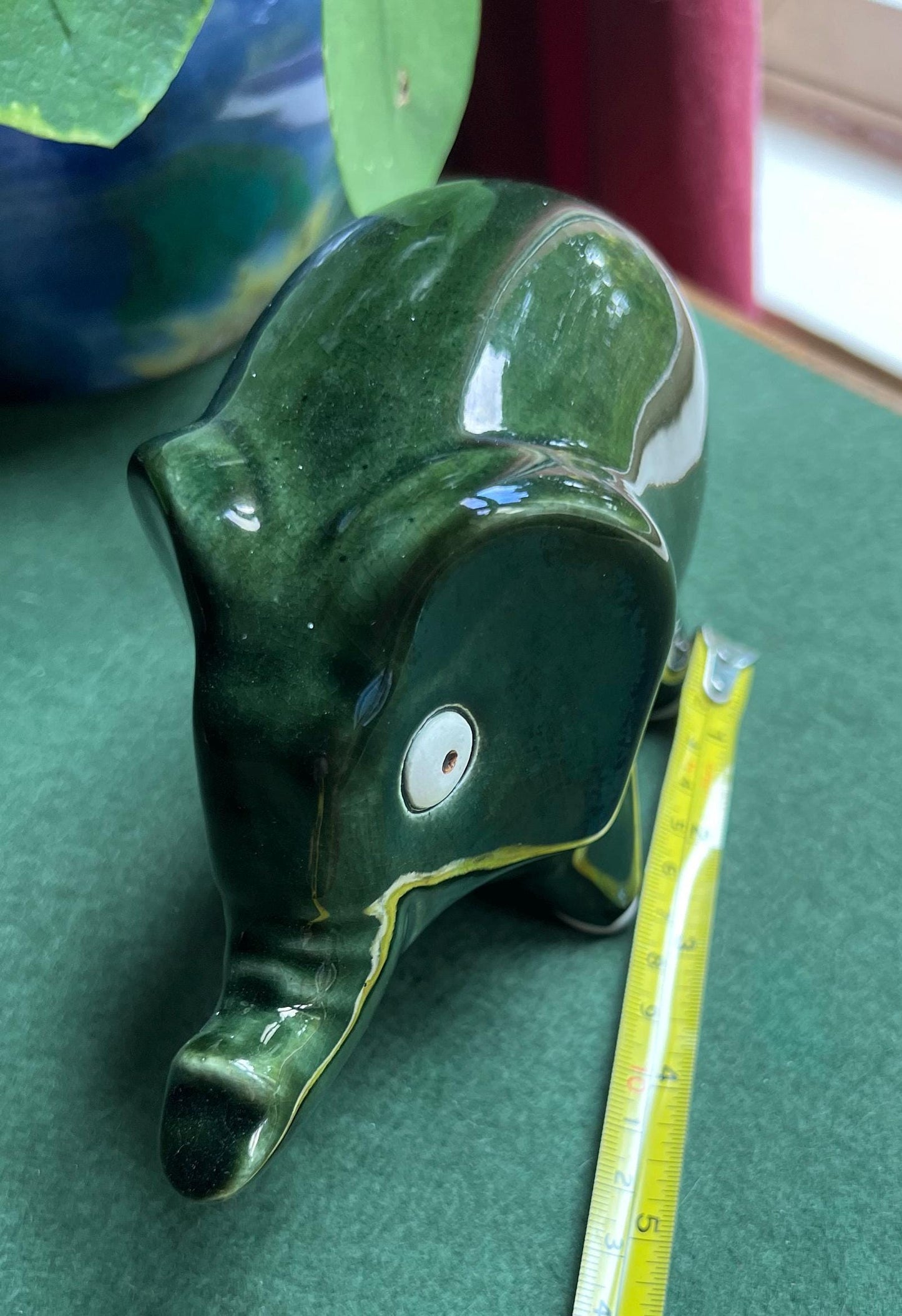 Wellow Pottery ceramic stylised elephant figurine.