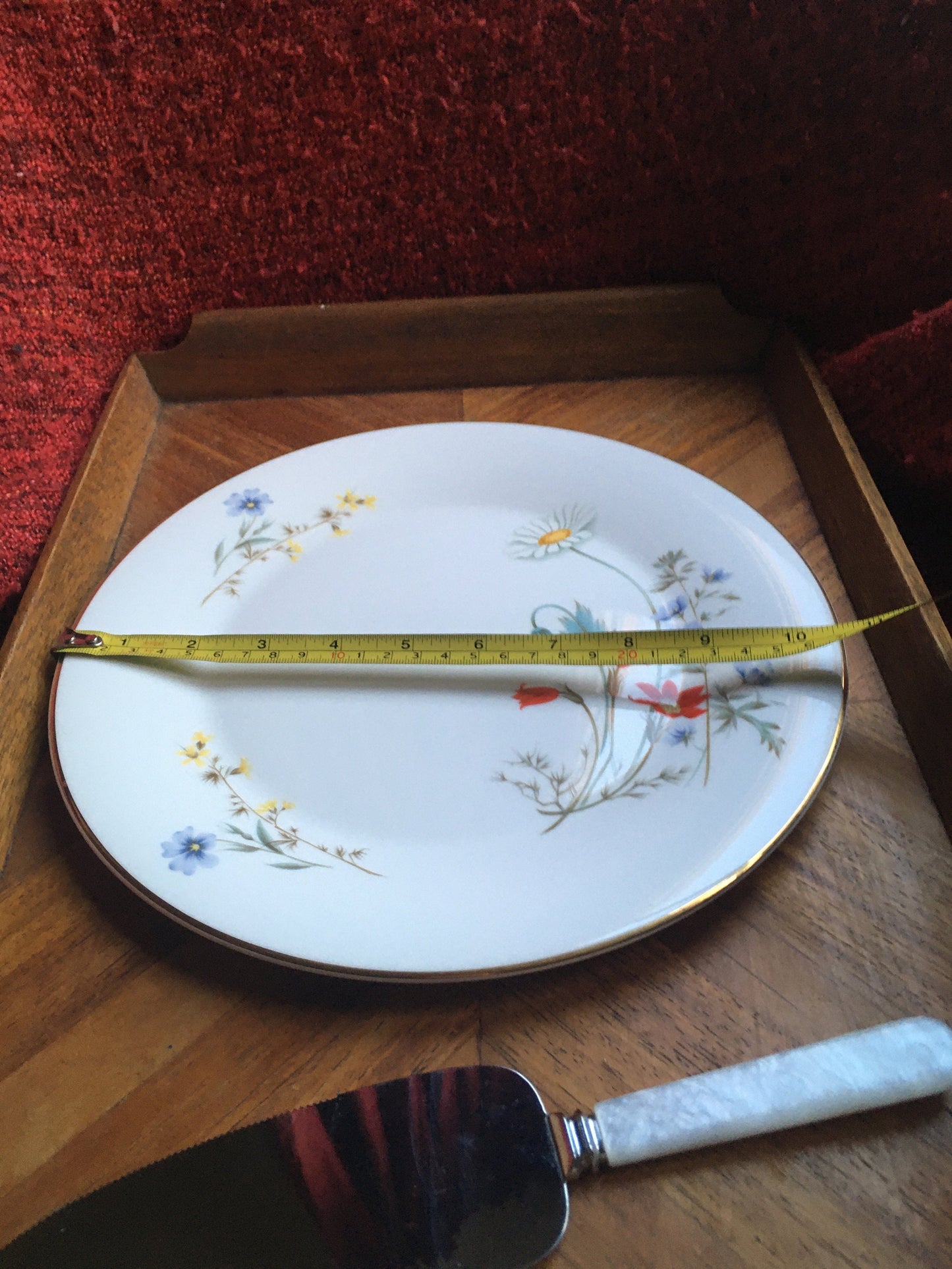 Vintage Royal Vale Cake plate and serving slice.