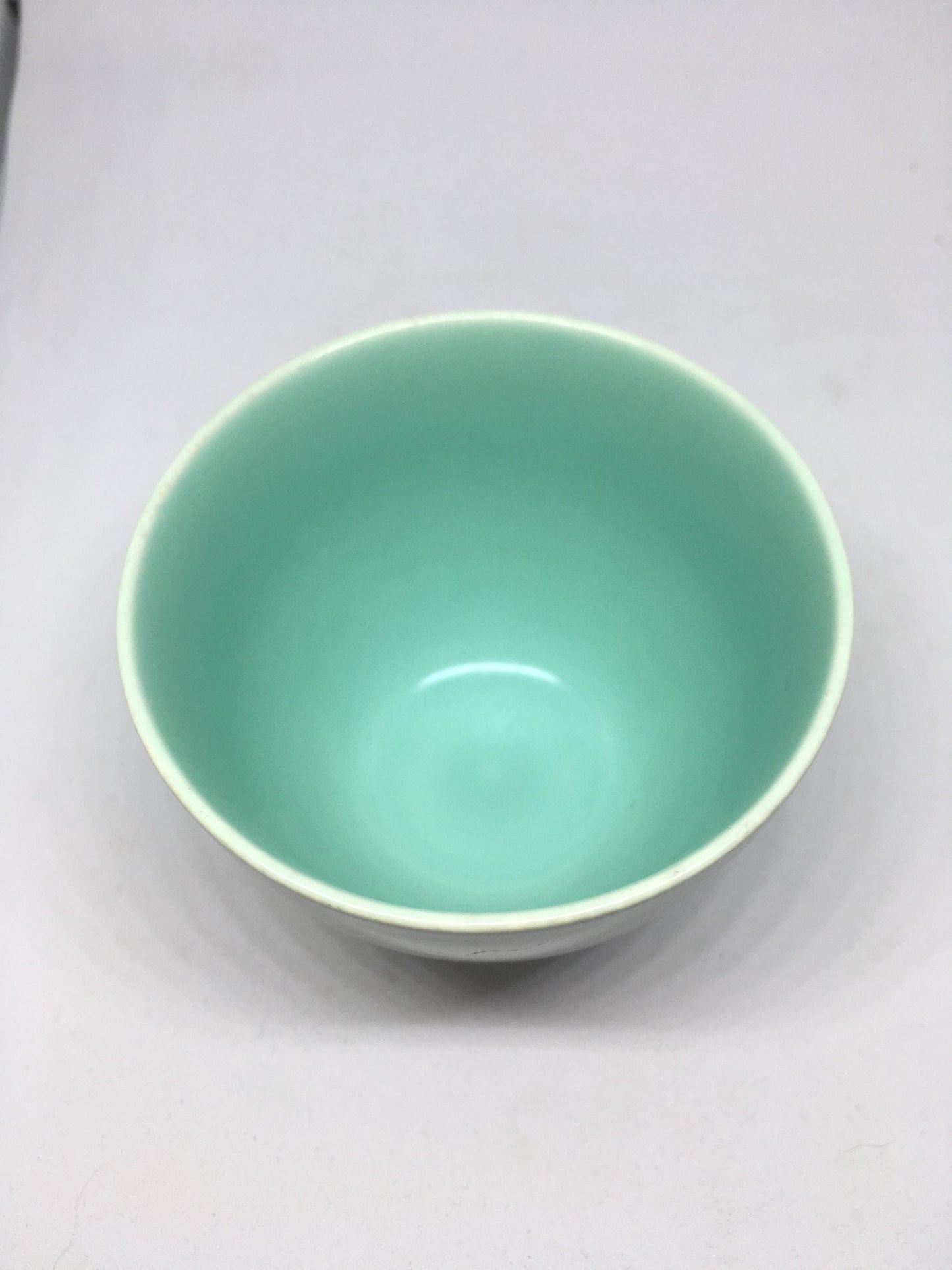 Poole Pottery Twintone sugar bowl. Duck egg blue and grey glaze.