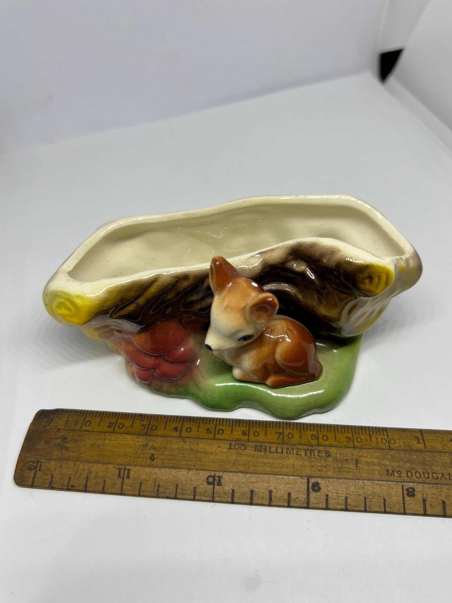 Vintage  Posy Vase  Fauna Deer Fawn Figure. Stamped Eastgate.