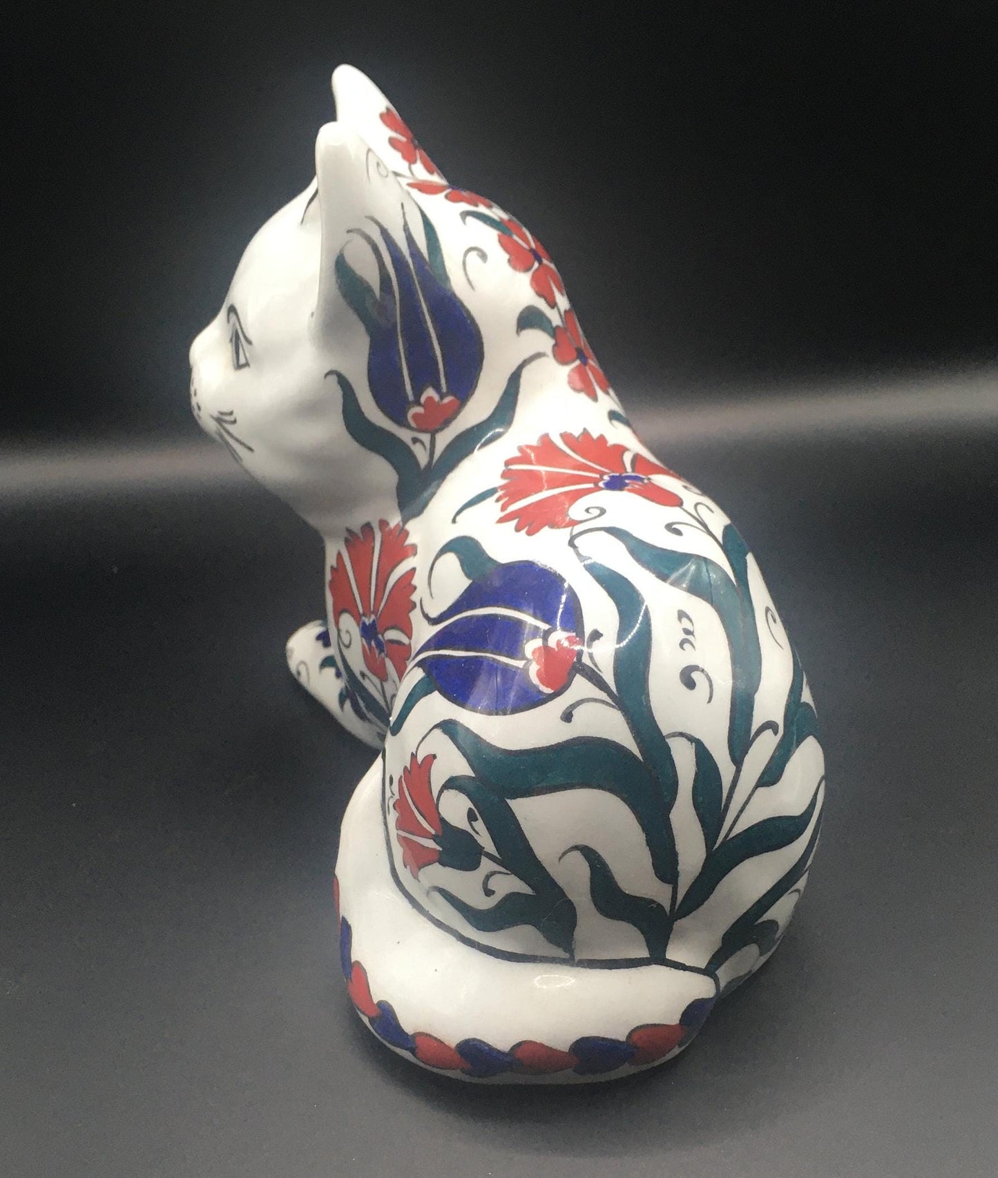 Decorative ceramic cat ornaments. Signed Hand Made Türkiye.