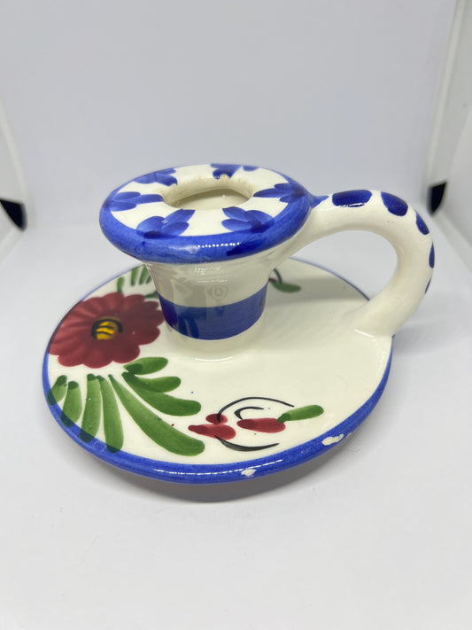 Decorative candlestick holder. Stamped Pintado a mano  Fitra SL Made in Spain.