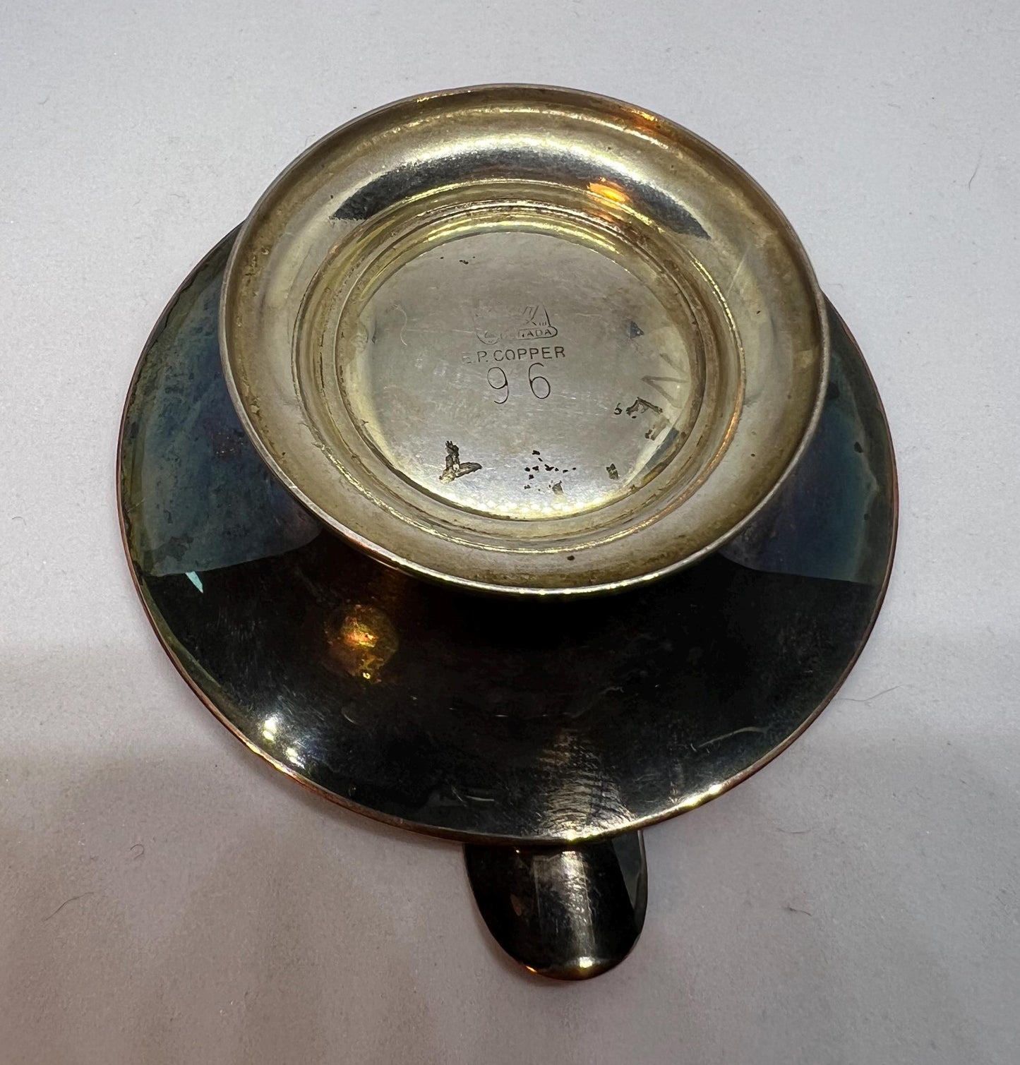 Vintage copper ashtray Stamped Canada EP Copper.
