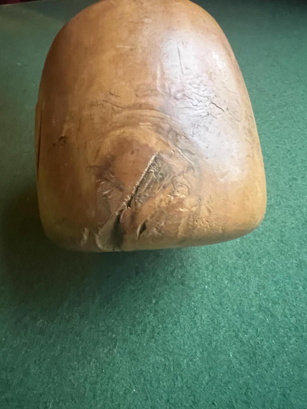 Antique vintage wooden woodworkers mallet. Sculptors carving tool.