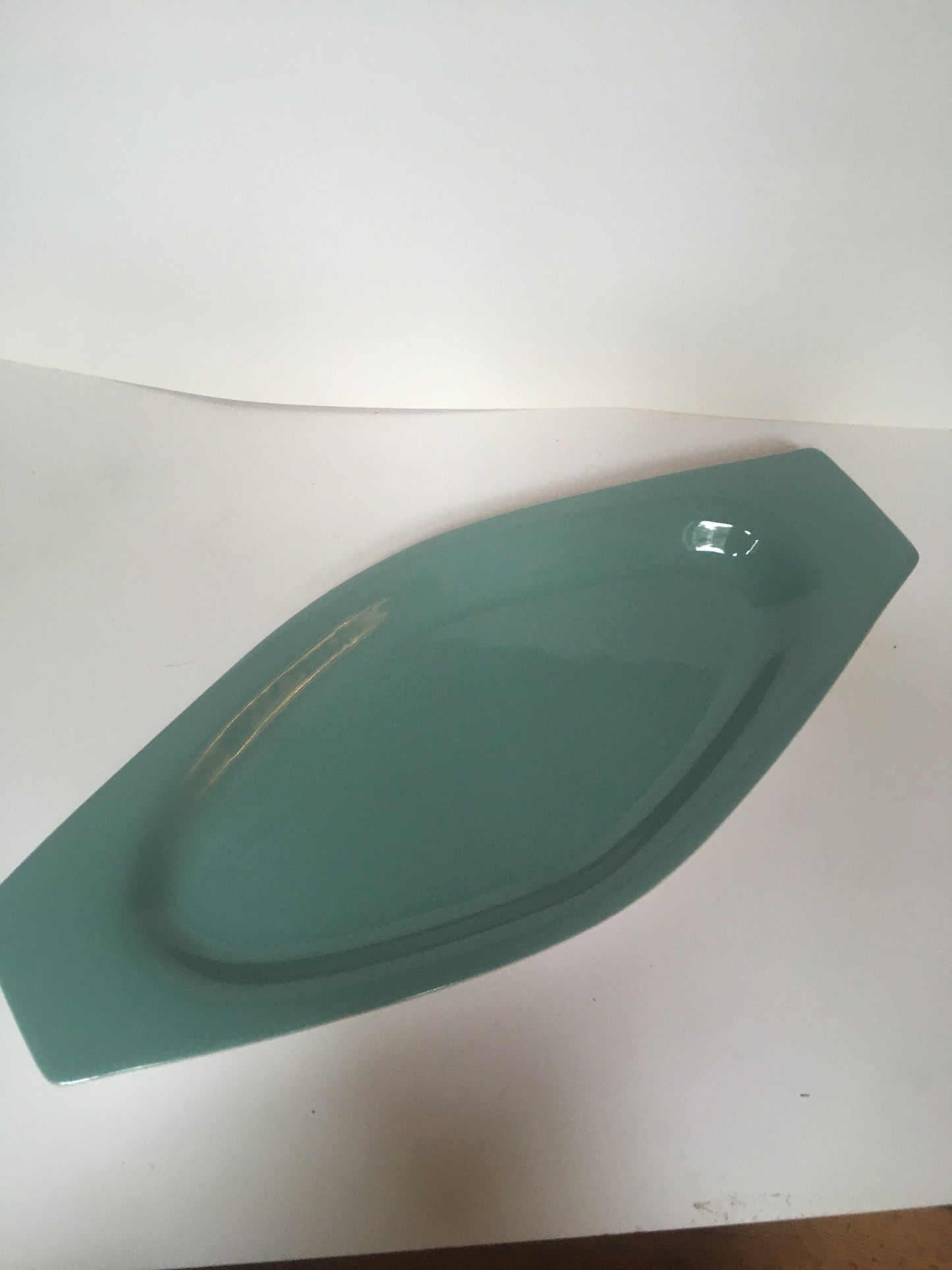 Poole Pottery Twintone Sky Blue  Narrow oval serving plate.