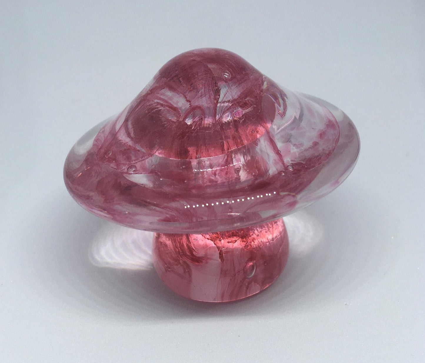Art glass toadstool paperweight.