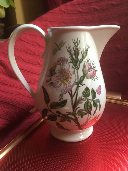 Portmeirion large water jug pitcher. Botanic Garden. Dog Rose design.