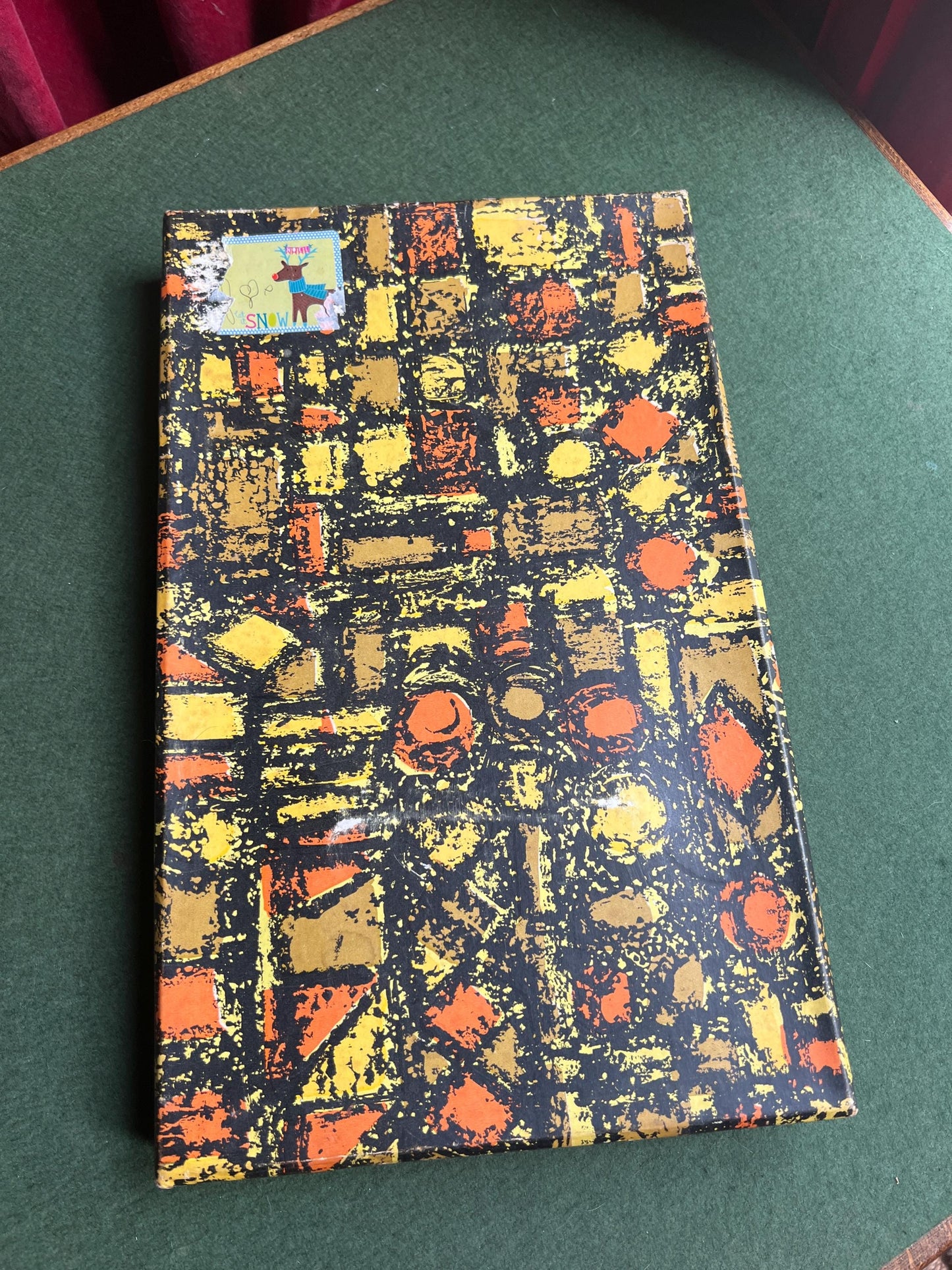 1970s MCM cheese board Wooden cheese serving platter ceramic tile insert Butter dish and original knives.