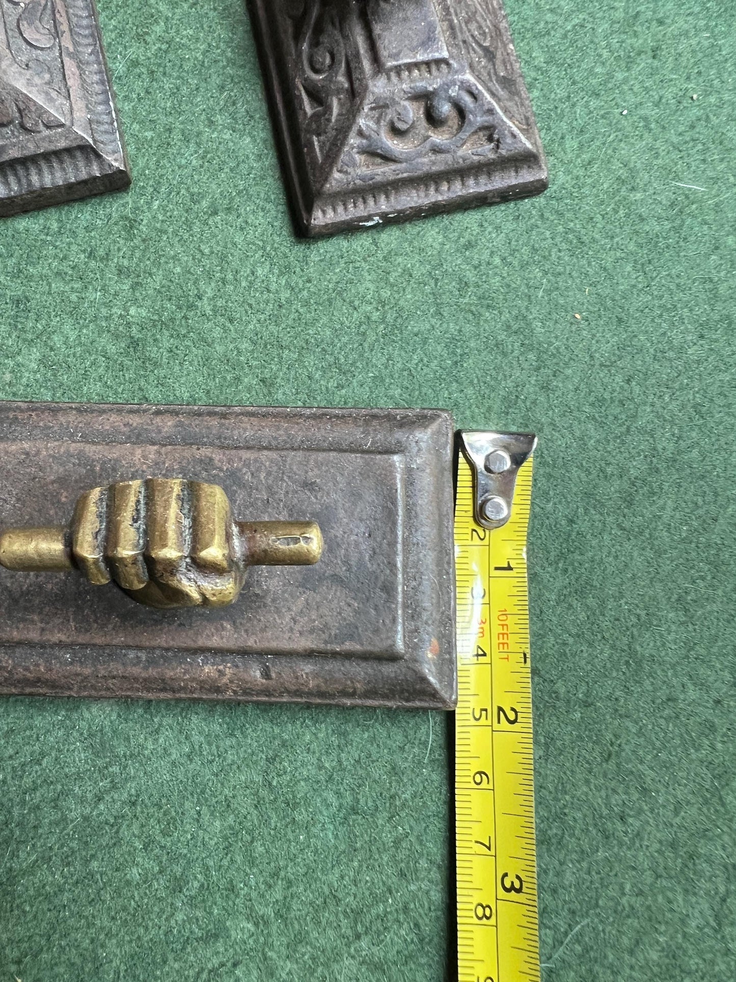 Antique Victorian cast iron and bronze paperweight.