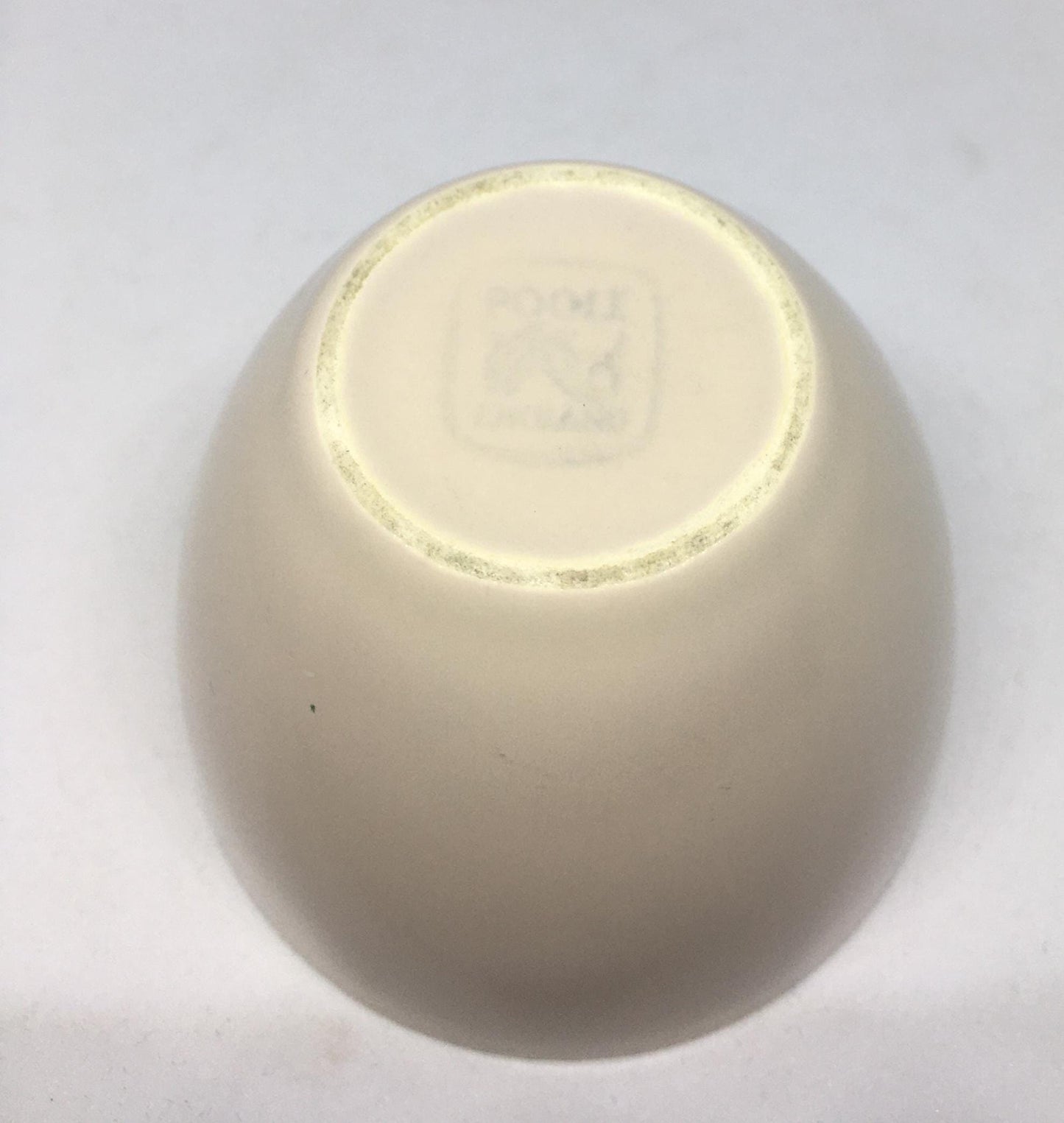 Poole Pottery Twintone sugar bowl. Duck egg blue and grey glaze.