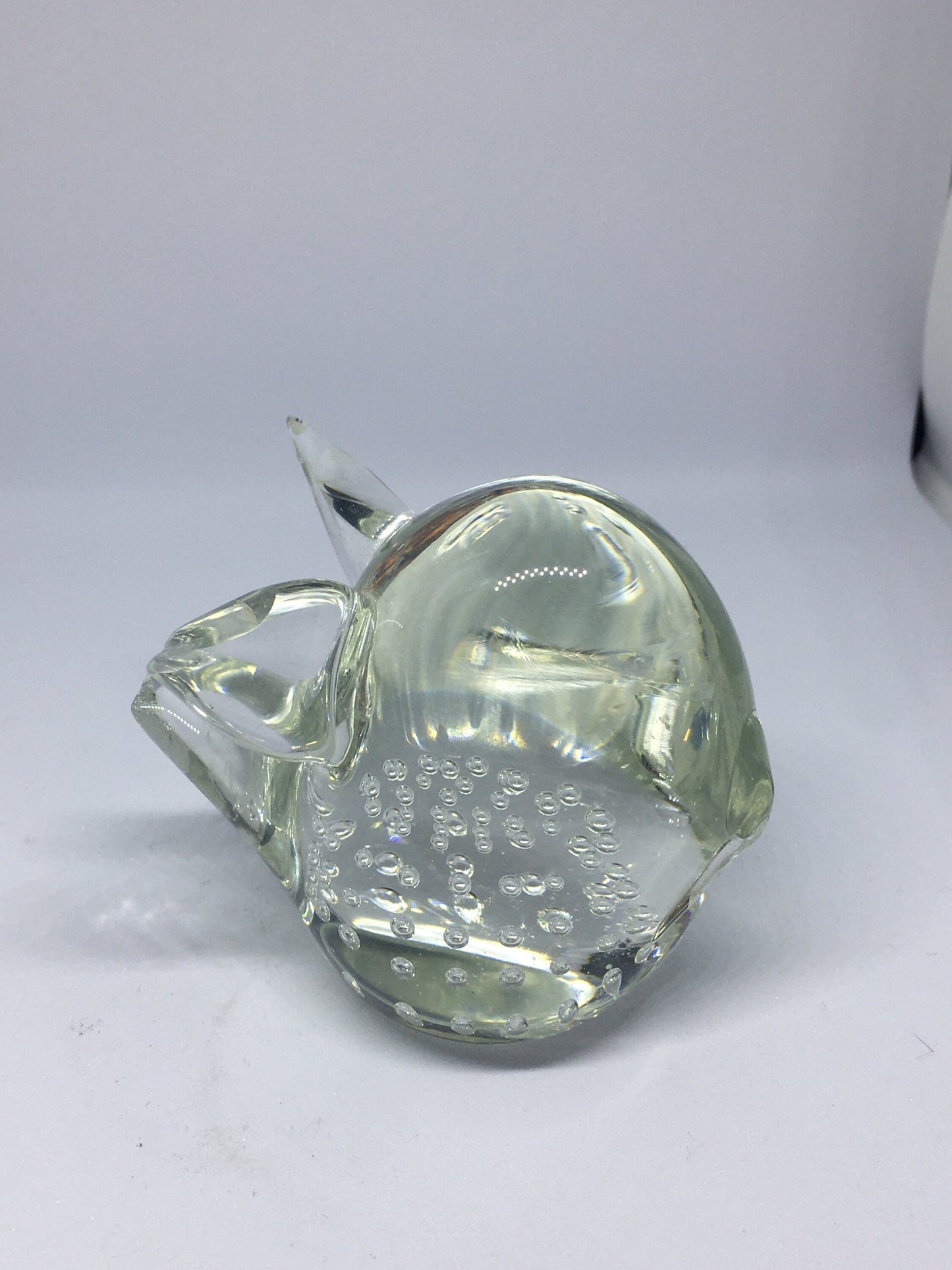 Handblown Glass Pig Figurine. Bullicante. Pig paperweight