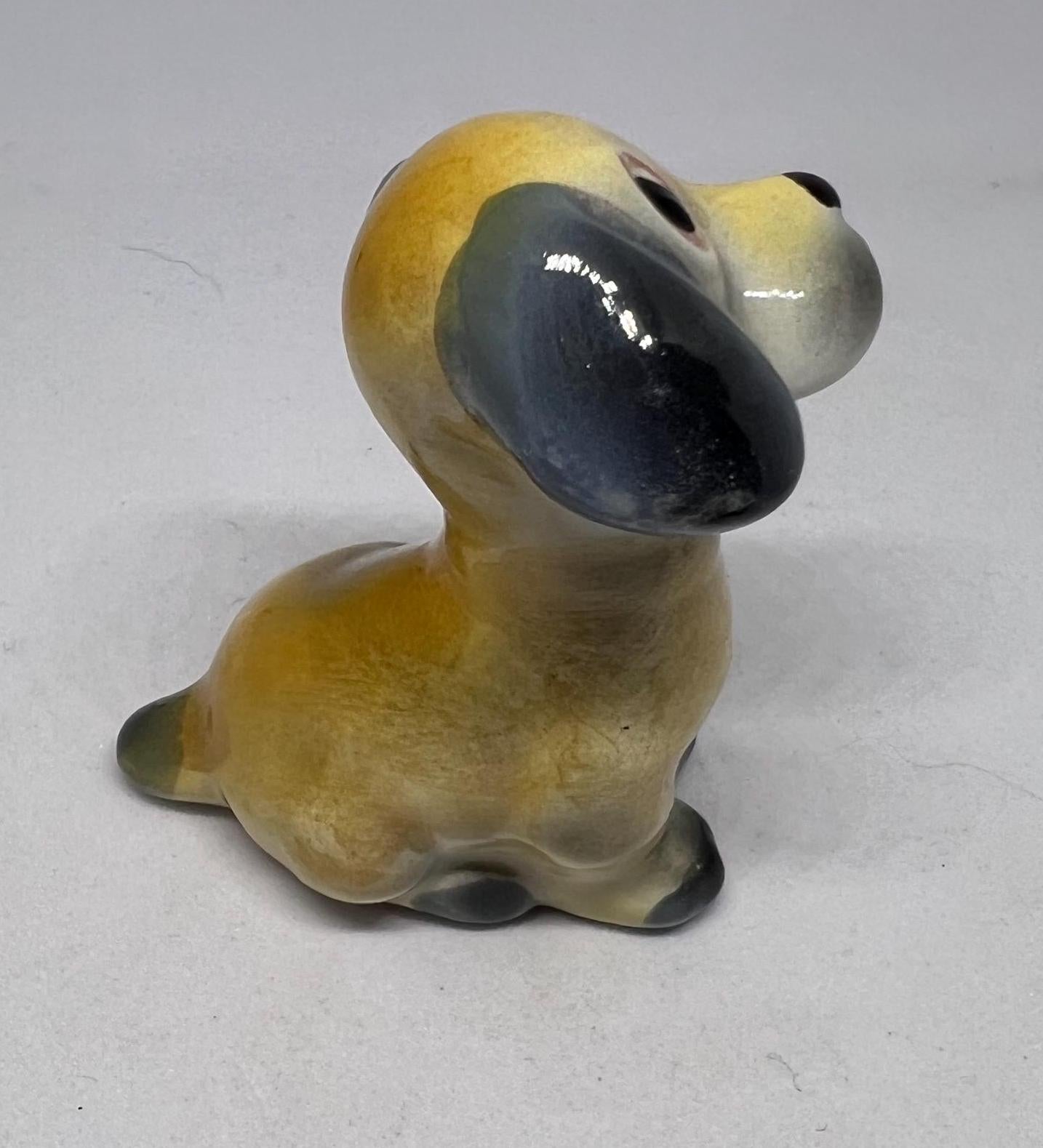 Puppy dog figurine Cute kitsch Italian ceramic dog.