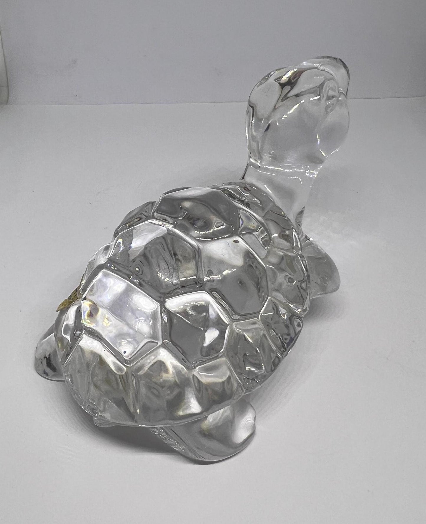 Tortoise Paperweight. Bohemia Czech Republic Lead Crystal Original stickers.