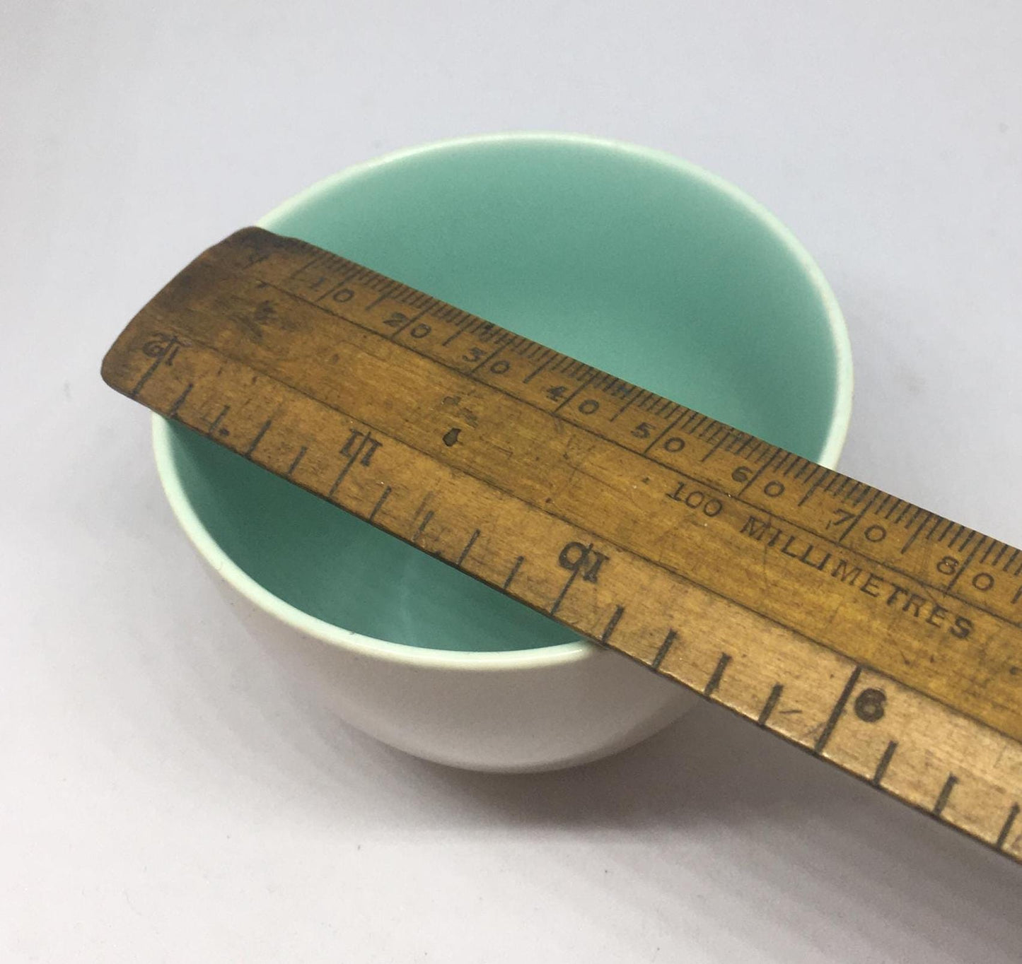 Poole Pottery Twintone sugar bowl. Duck egg blue and grey glaze.