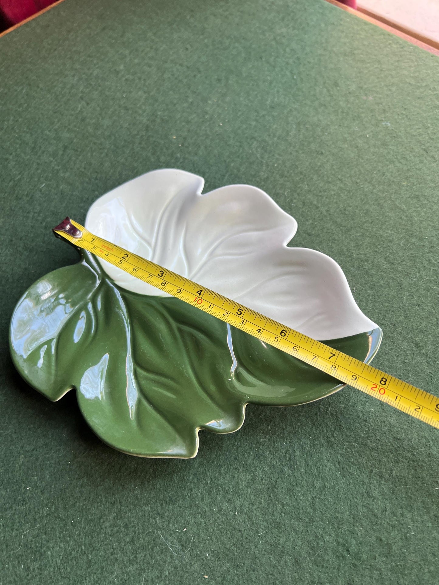 Vintage Carlton Ware ceramic leaf dish.