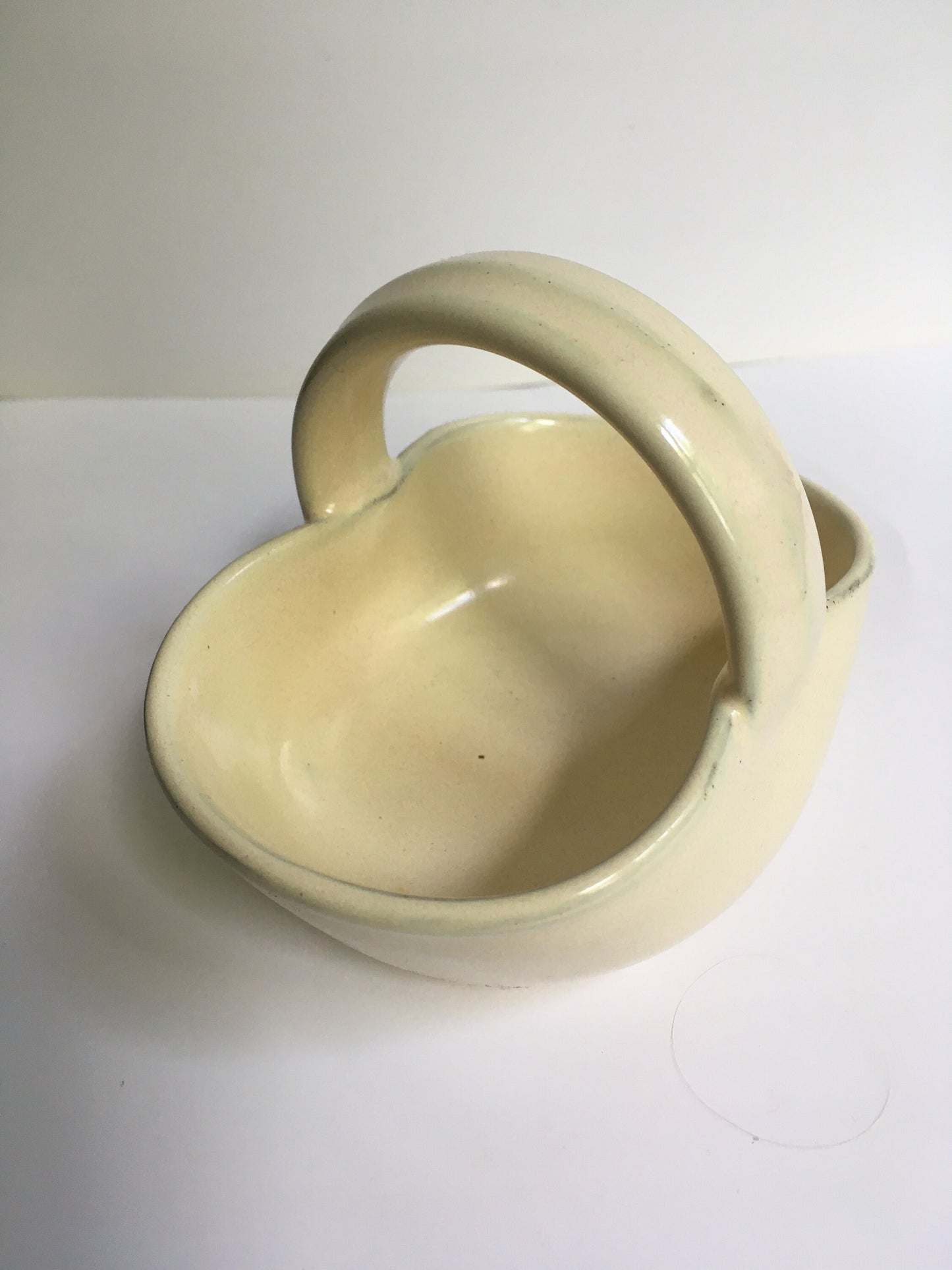 Denby pottery cream glazed basket.