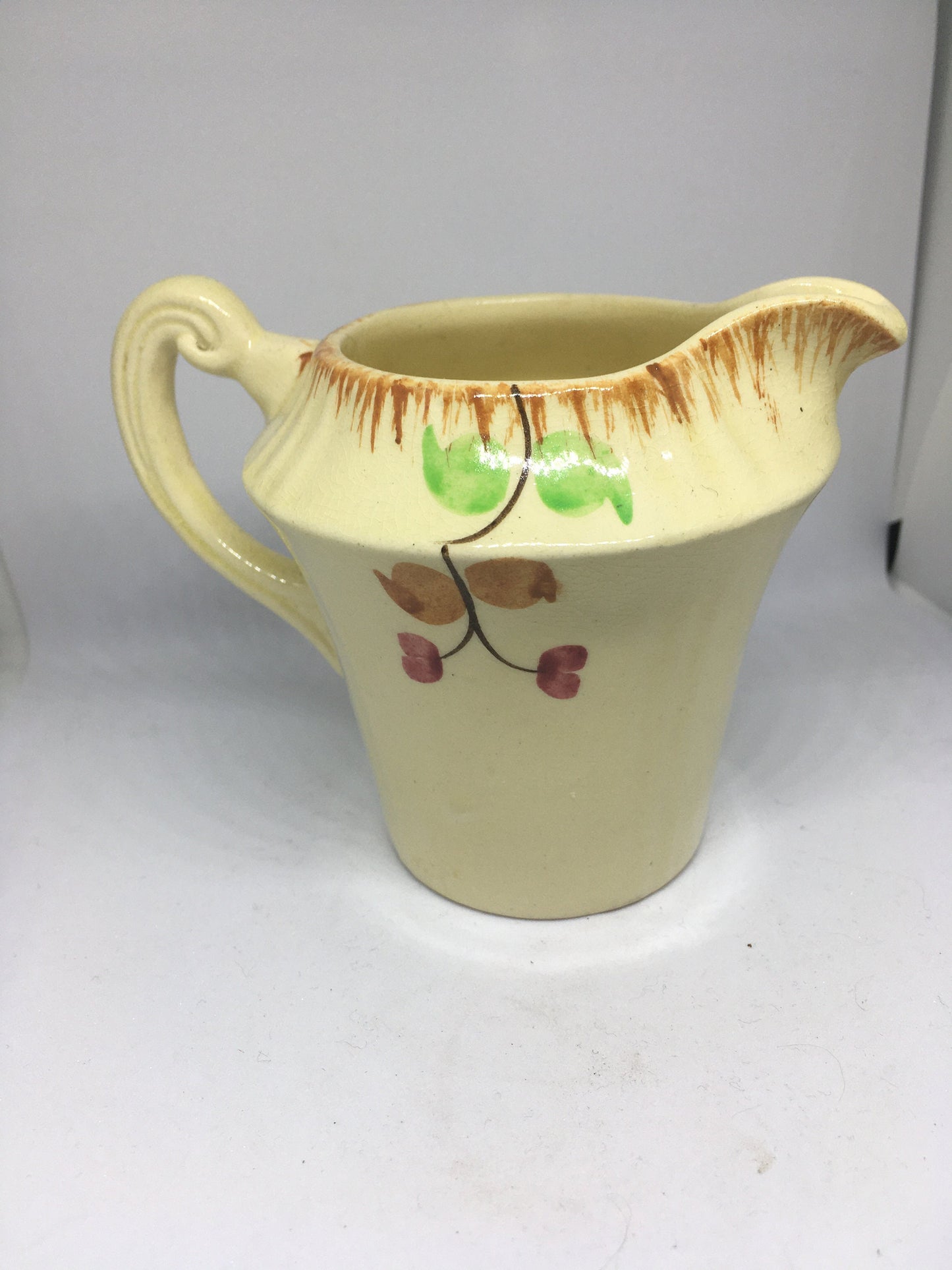 Beautiful vintage hand-painted creamer milk jug. Abstract design. Gloria England.