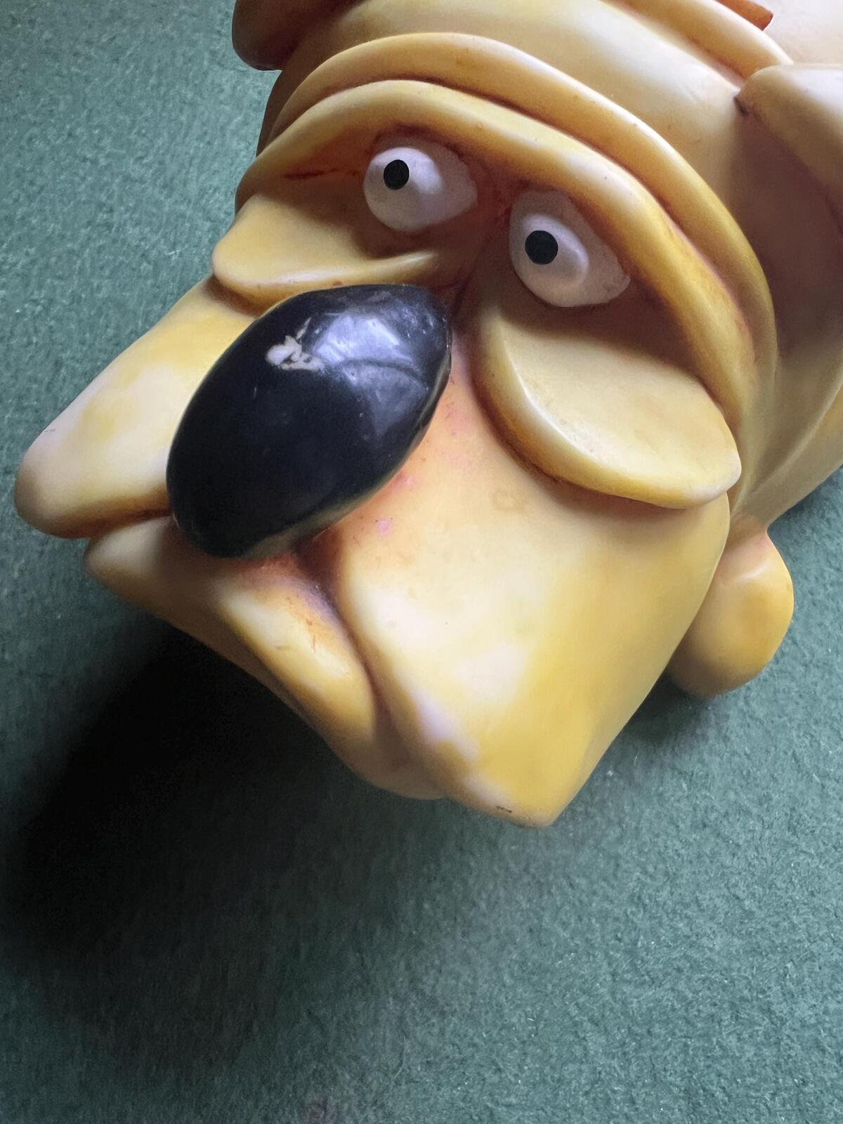 Vintage bulldog money box. Paolo Chiari style Italian resin money bank. Dog lover gift.