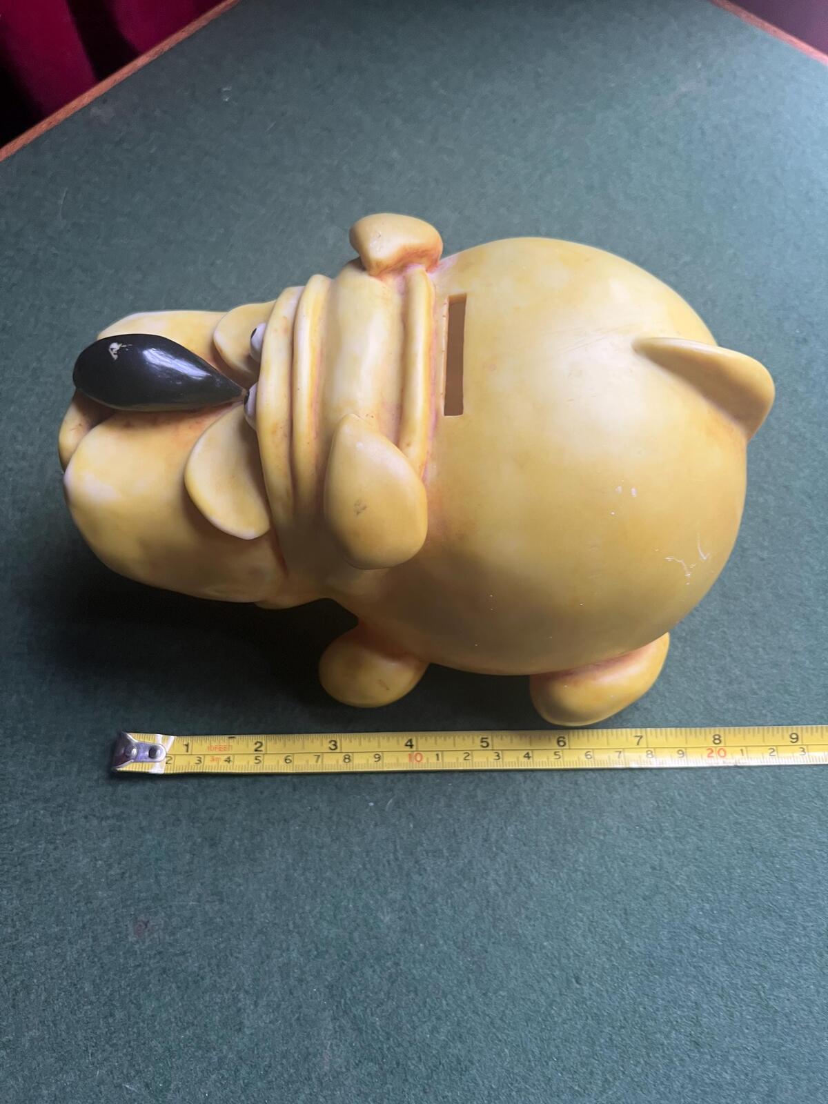 Vintage bulldog money box. Paolo Chiari style Italian resin money bank. Dog lover gift.