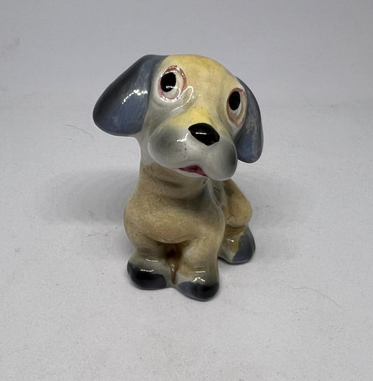 Puppy dog figurine Cute kitsch Italian ceramic dog.