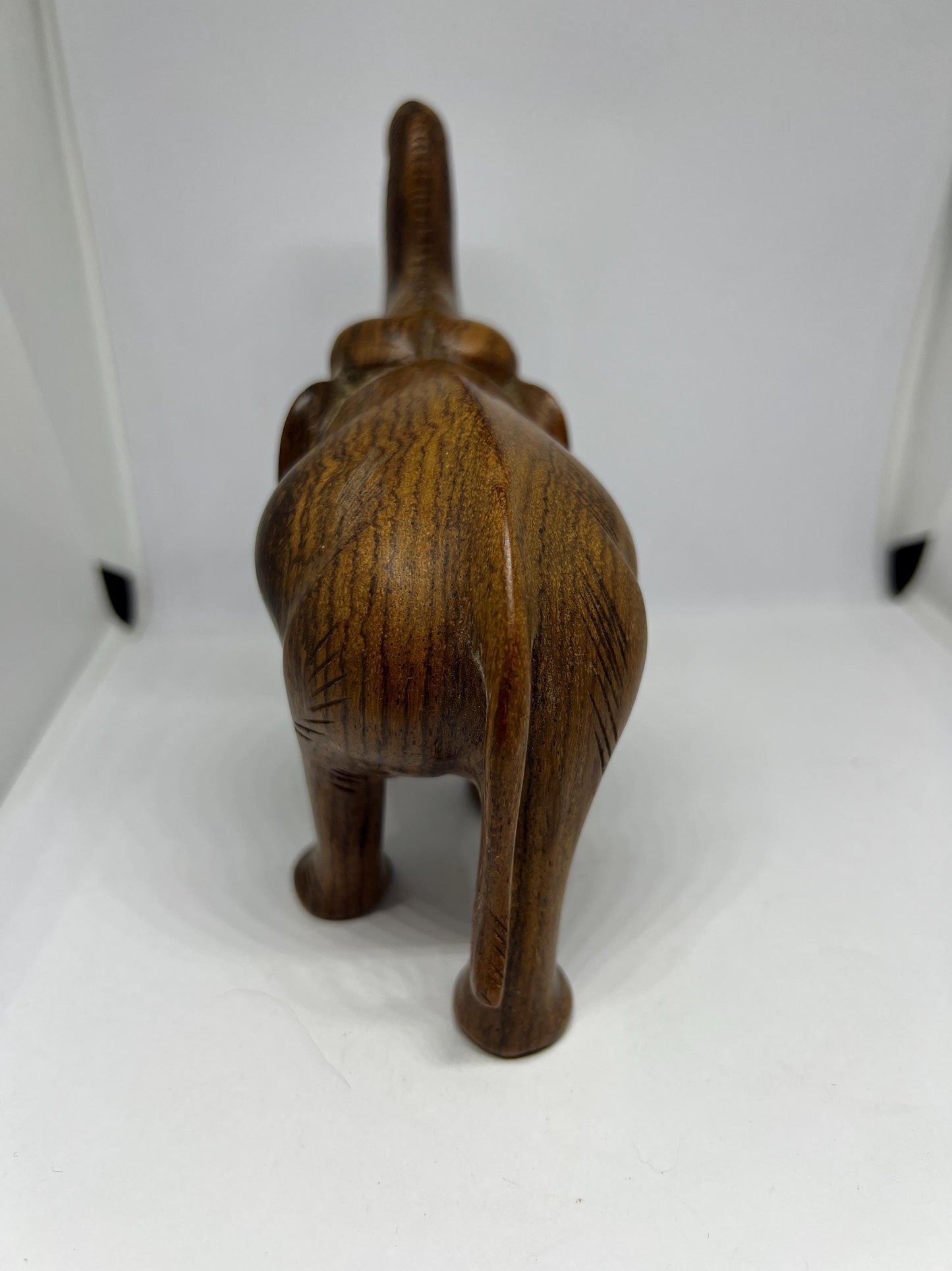 Hand carved Ironwood elephant sculpture.