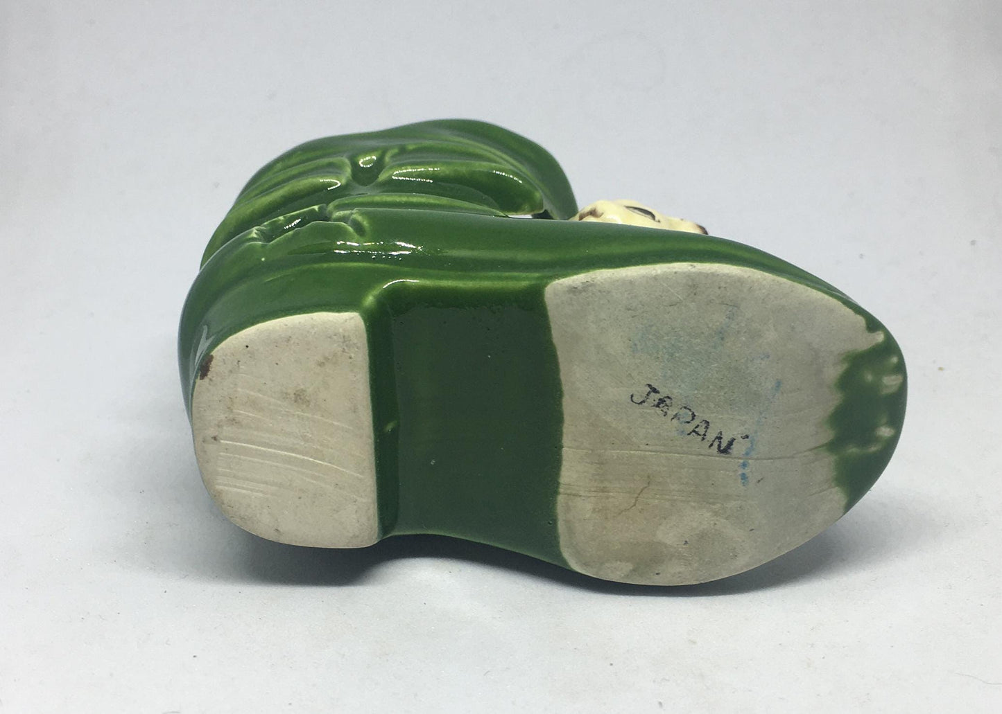 Cute kitten in a boot figurine. Vintage Japanese collectible ornament.