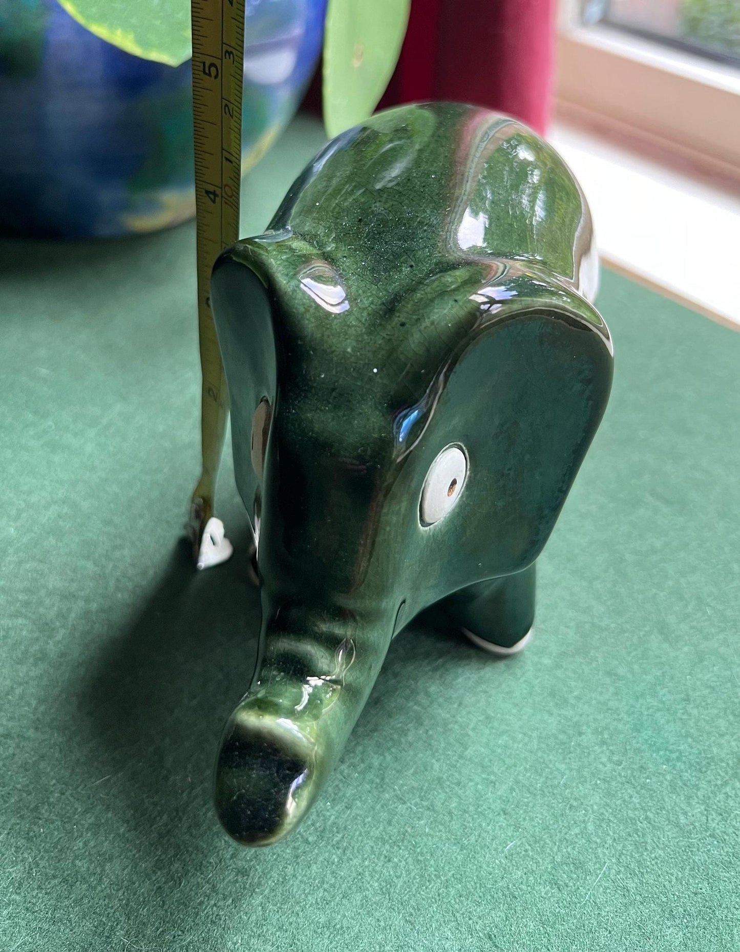 Wellow Pottery ceramic stylised elephant figurine.