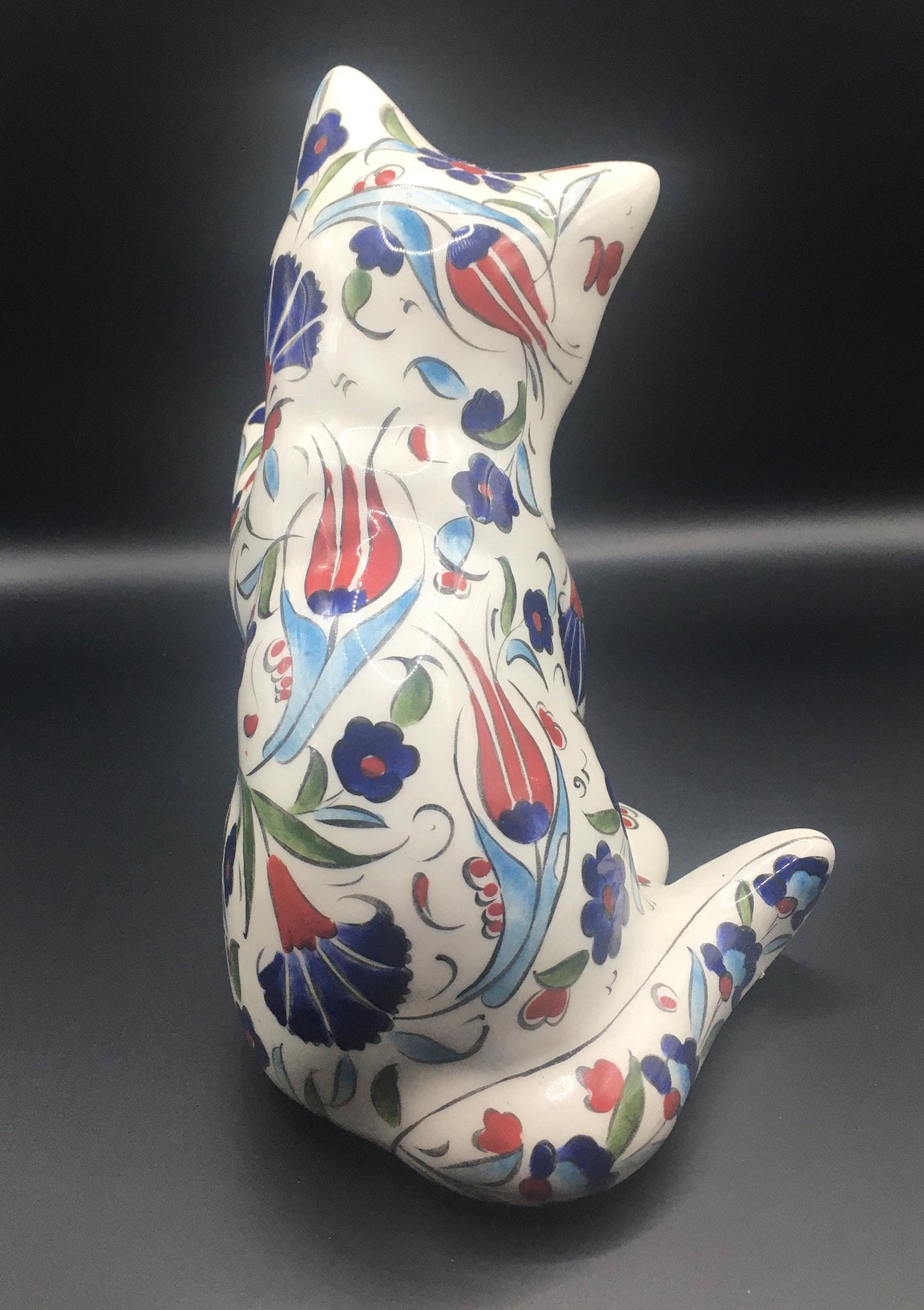Decorative ceramic cat ornaments. Signed Hand Made Türkiye.