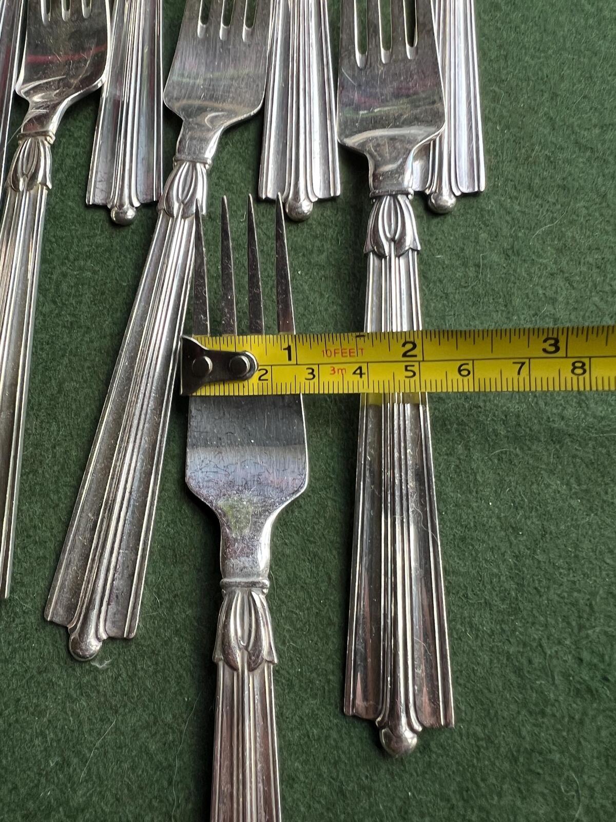 Danish Silver plated forks. Stamped GBS Prima Solvplet. 2 sets of 8 available. Silver plated flatware.