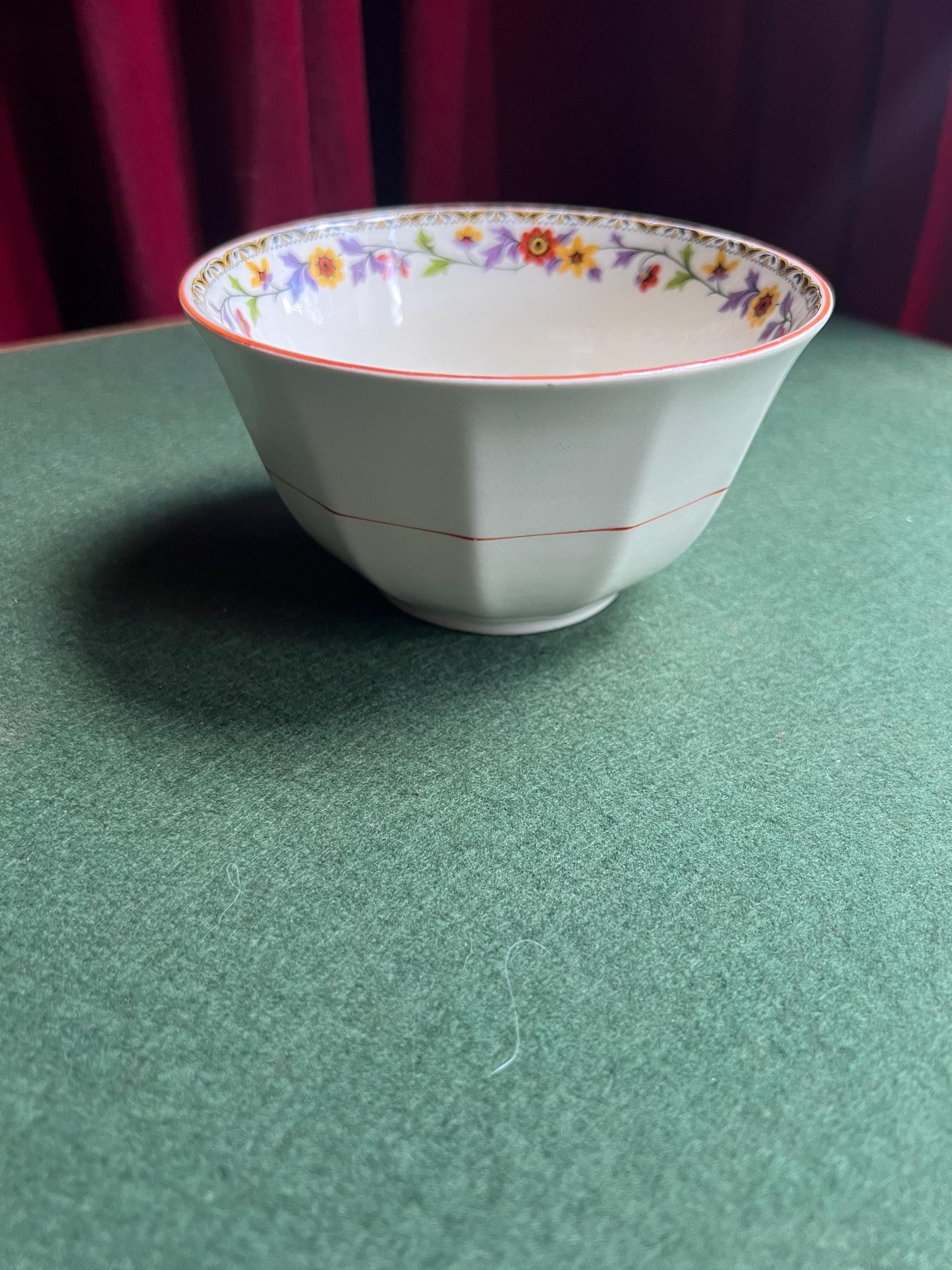 Vintage ceramic serving bowl. Floral pattern. Stamped Myott son and co England.