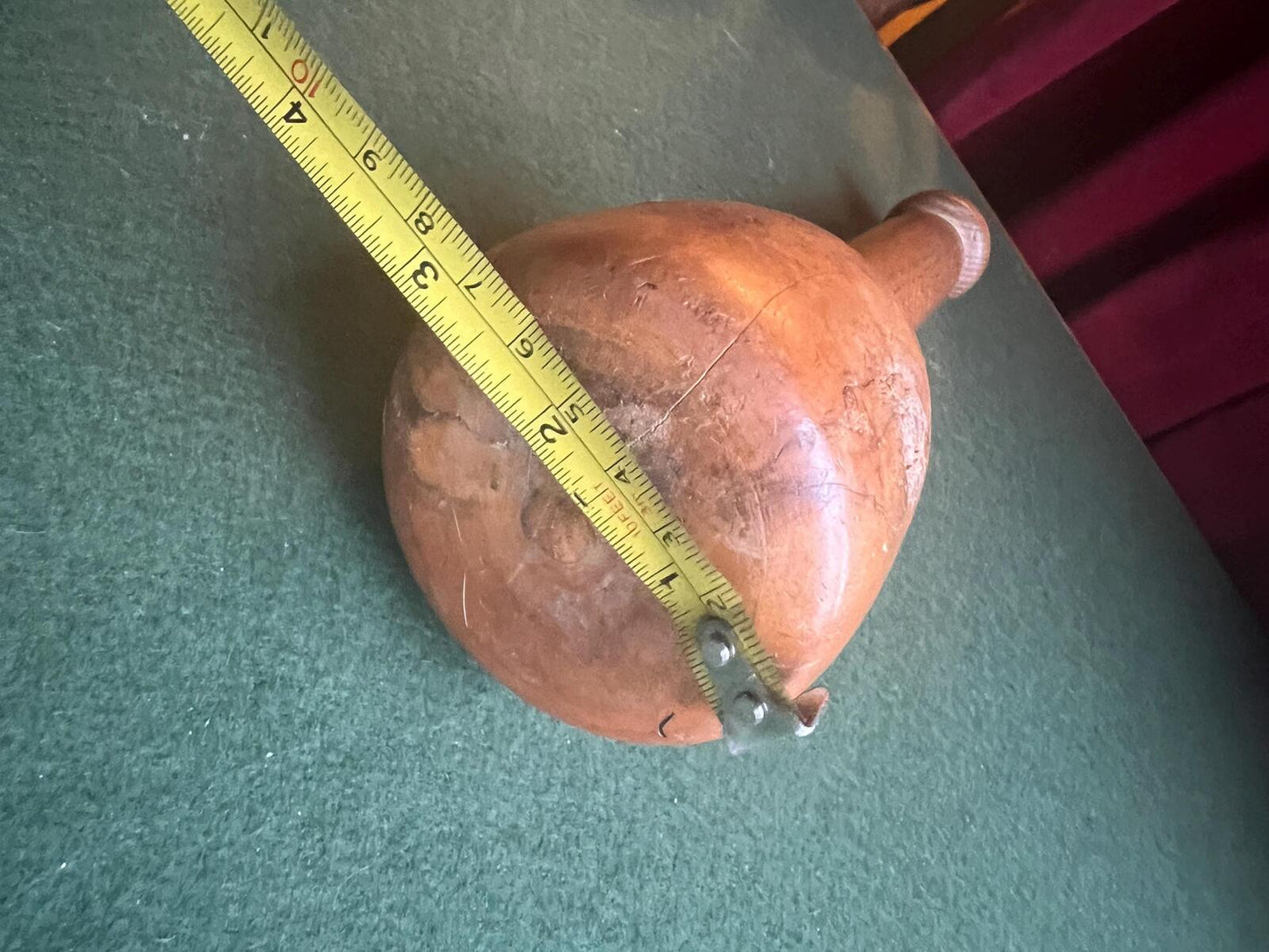 Antique vintage wooden woodworkers mallet. Sculptors carving tool.