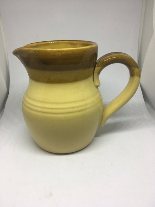 Ceramic Milk Water jug TG Green Church Gresley. Brown glaze.