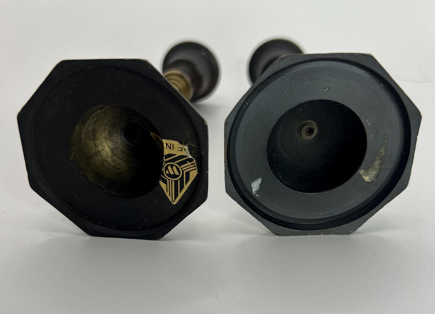 Miniature pair of candlesticks.