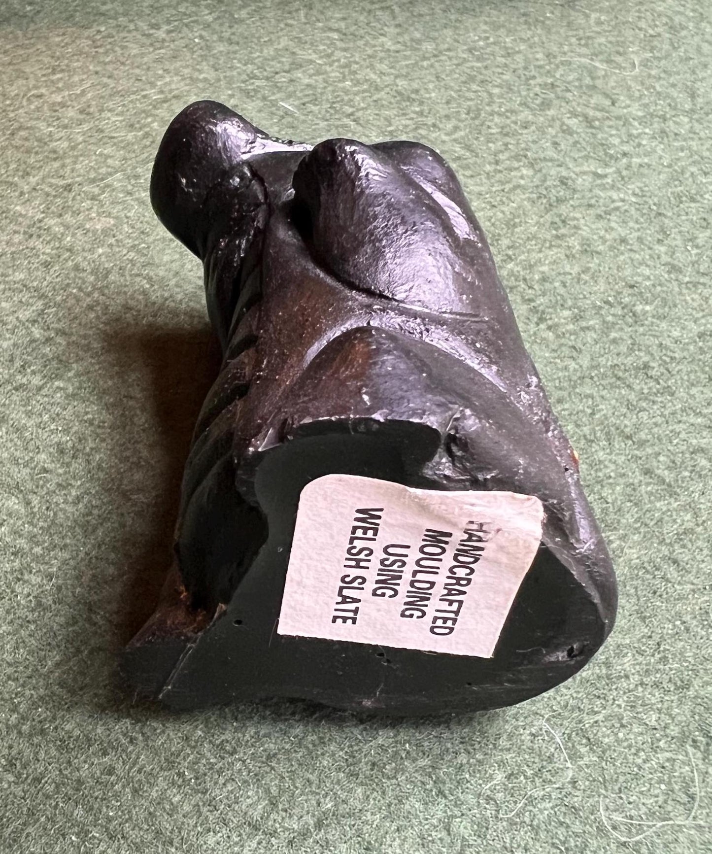 Cute crocodile figurine. Original sticker Hand crafted moulding using Welsh Slate.
