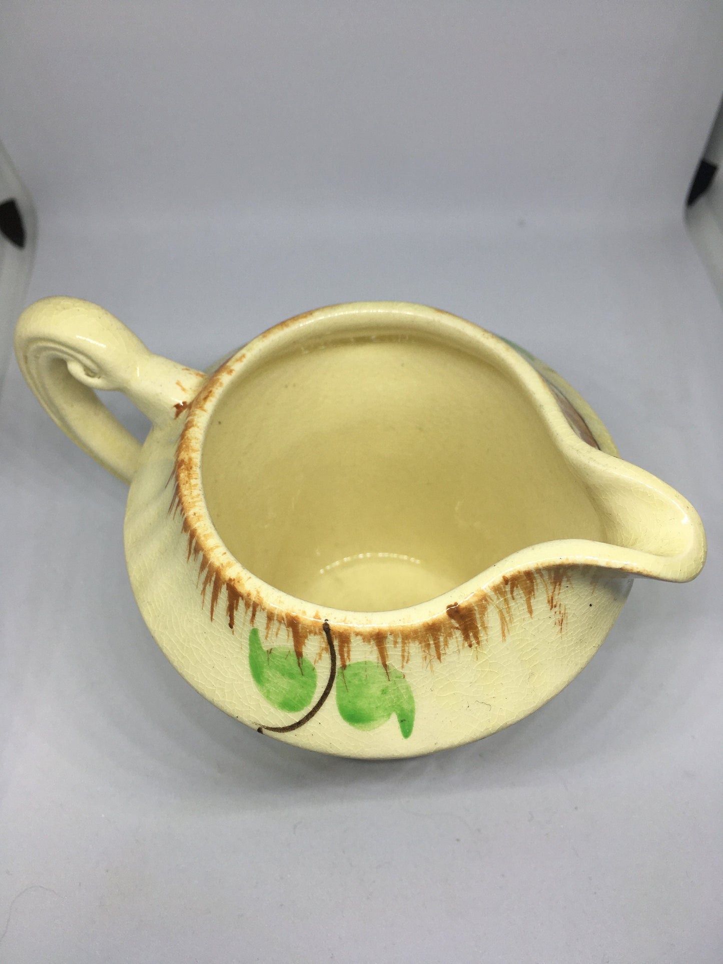 Beautiful vintage hand-painted creamer milk jug. Abstract design. Gloria England.