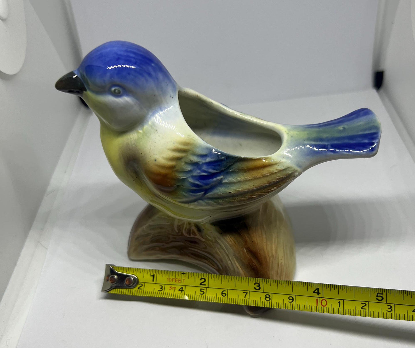 Quirky bluebird ceramic planter.