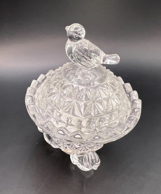 Cut glass trinket box. Vintage Hofbauer Crystal Collection Made in Germany. 24% lead crystal.