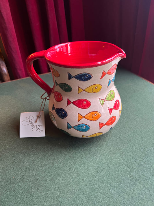 Fish design Spanish Pottery jug