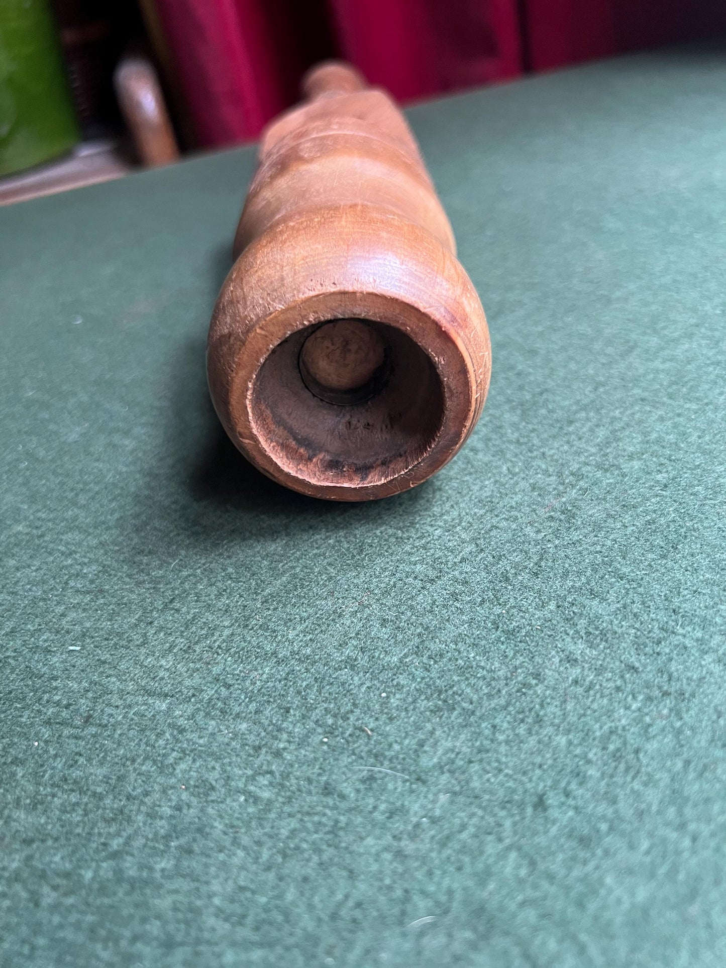 Antique wooden wine bottle corker. Manual bottle corker.