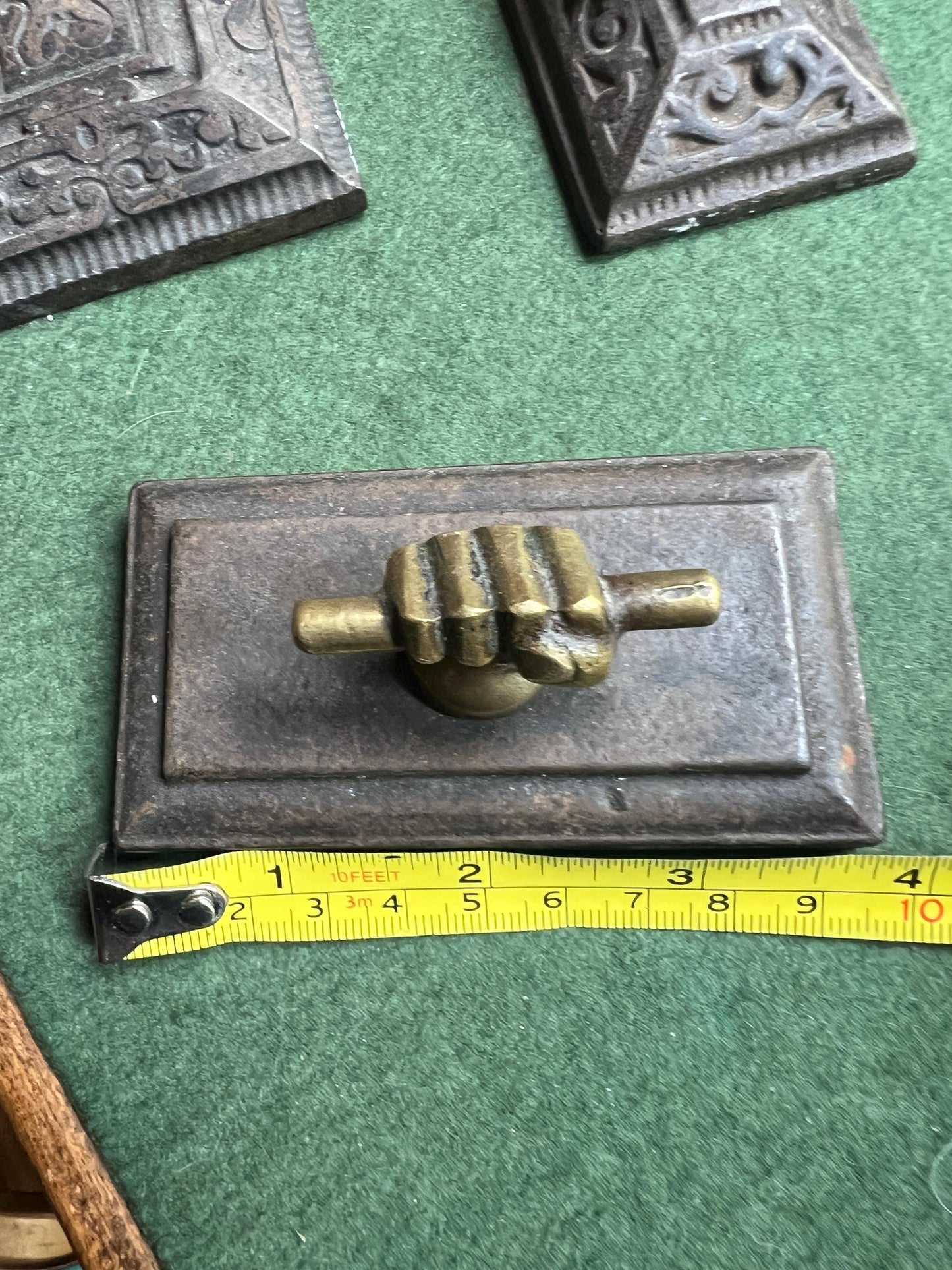 Antique Victorian cast iron and bronze paperweight.