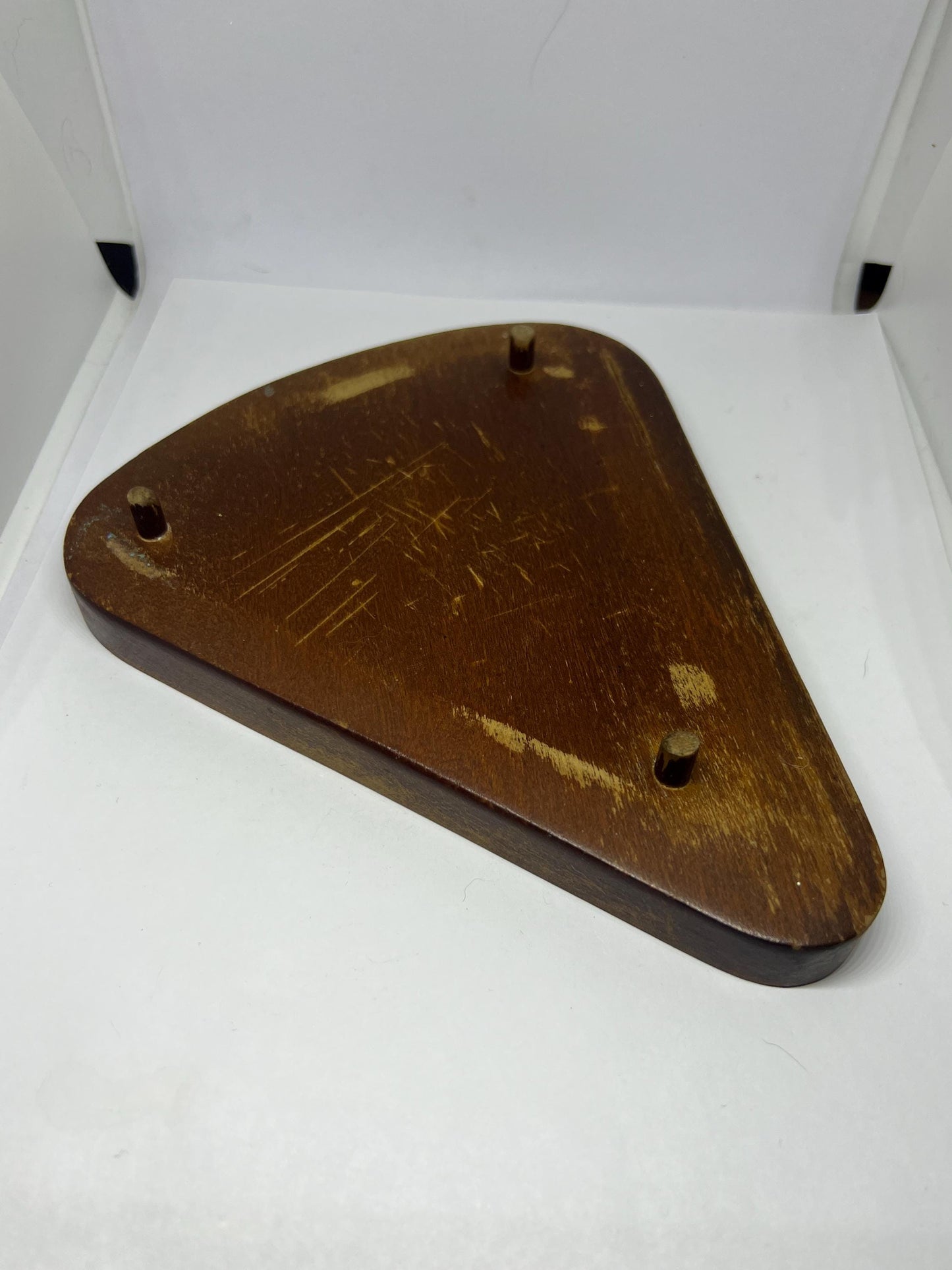 Retro ceramic wood covered cheese dish with kitsch mouse.