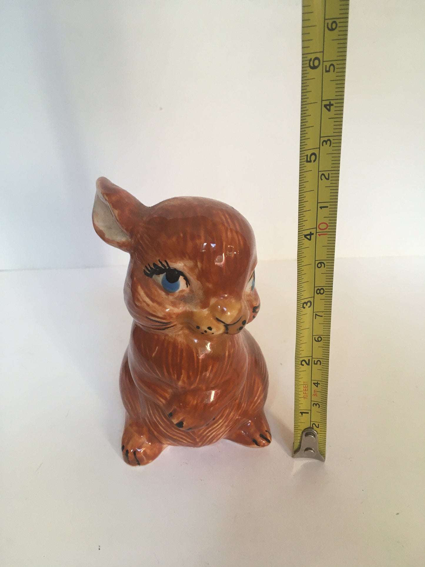 Vintage ceramic doe-eyed rabbit.