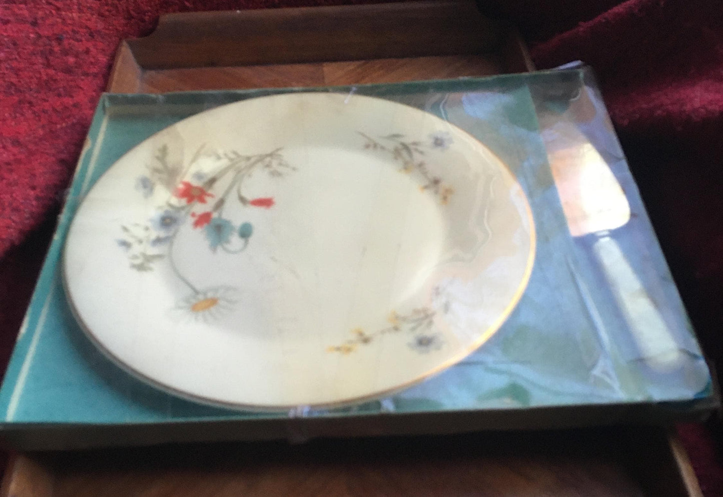 Vintage Royal Vale Cake plate and serving slice.