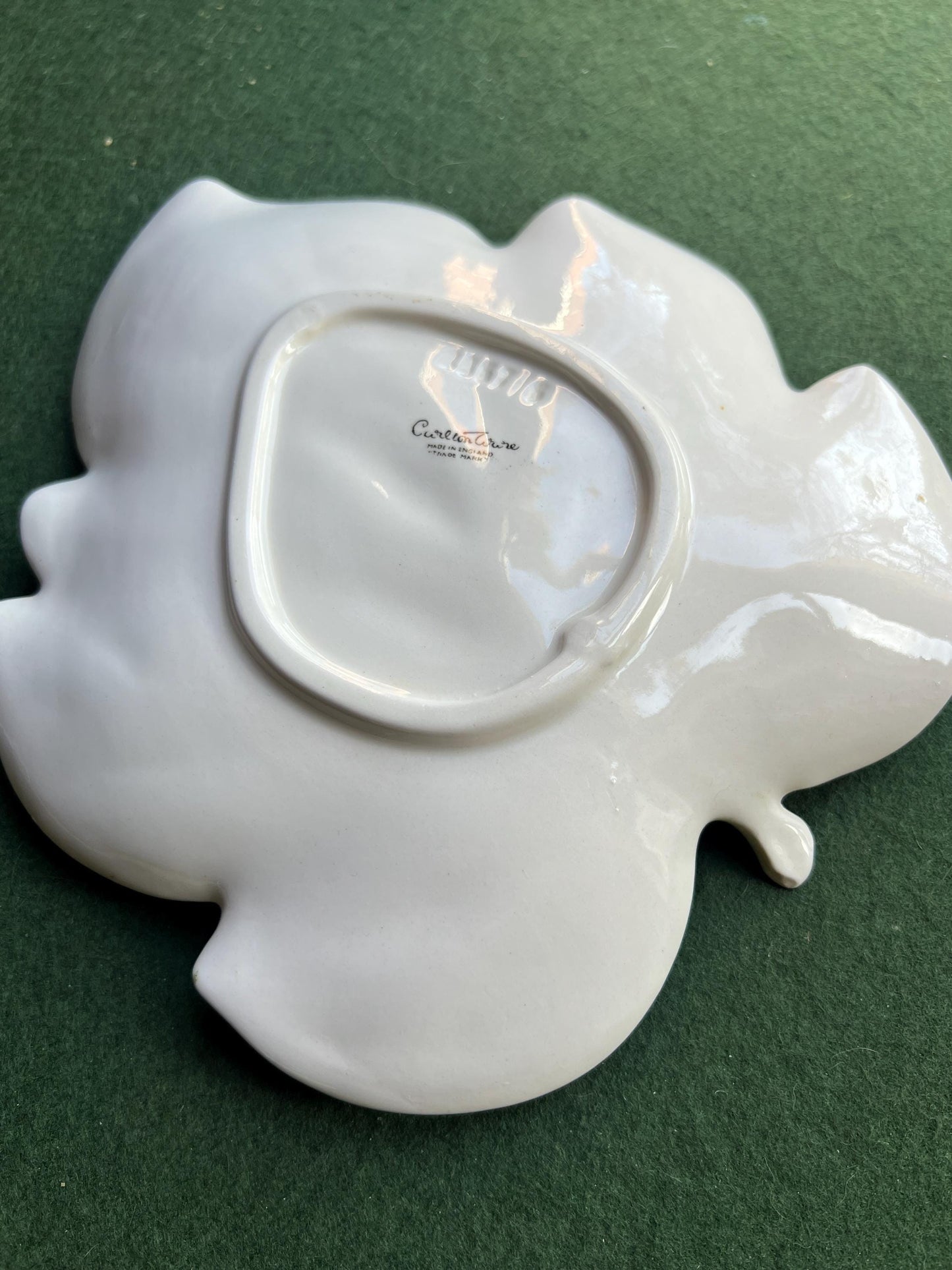 Vintage Carlton Ware ceramic leaf dish.