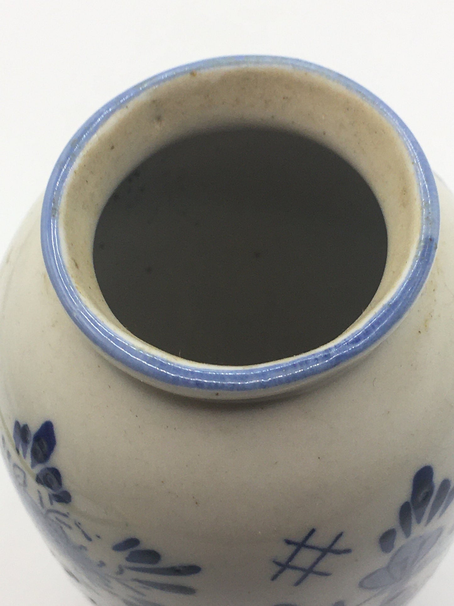 Delft Ware posy bud vase  Windmill and floral decoration Holland pottery