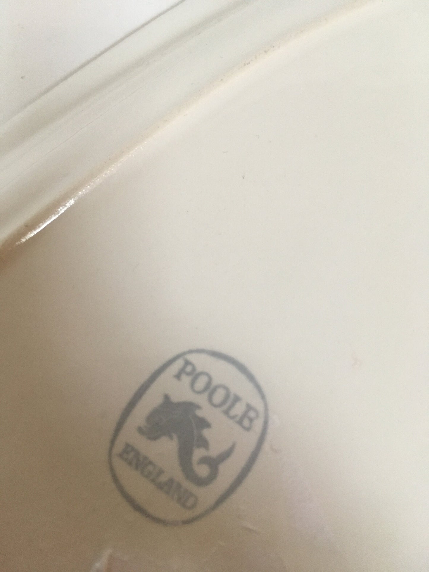 Poole Pottery Twintone Sky Blue  Narrow oval serving plate.