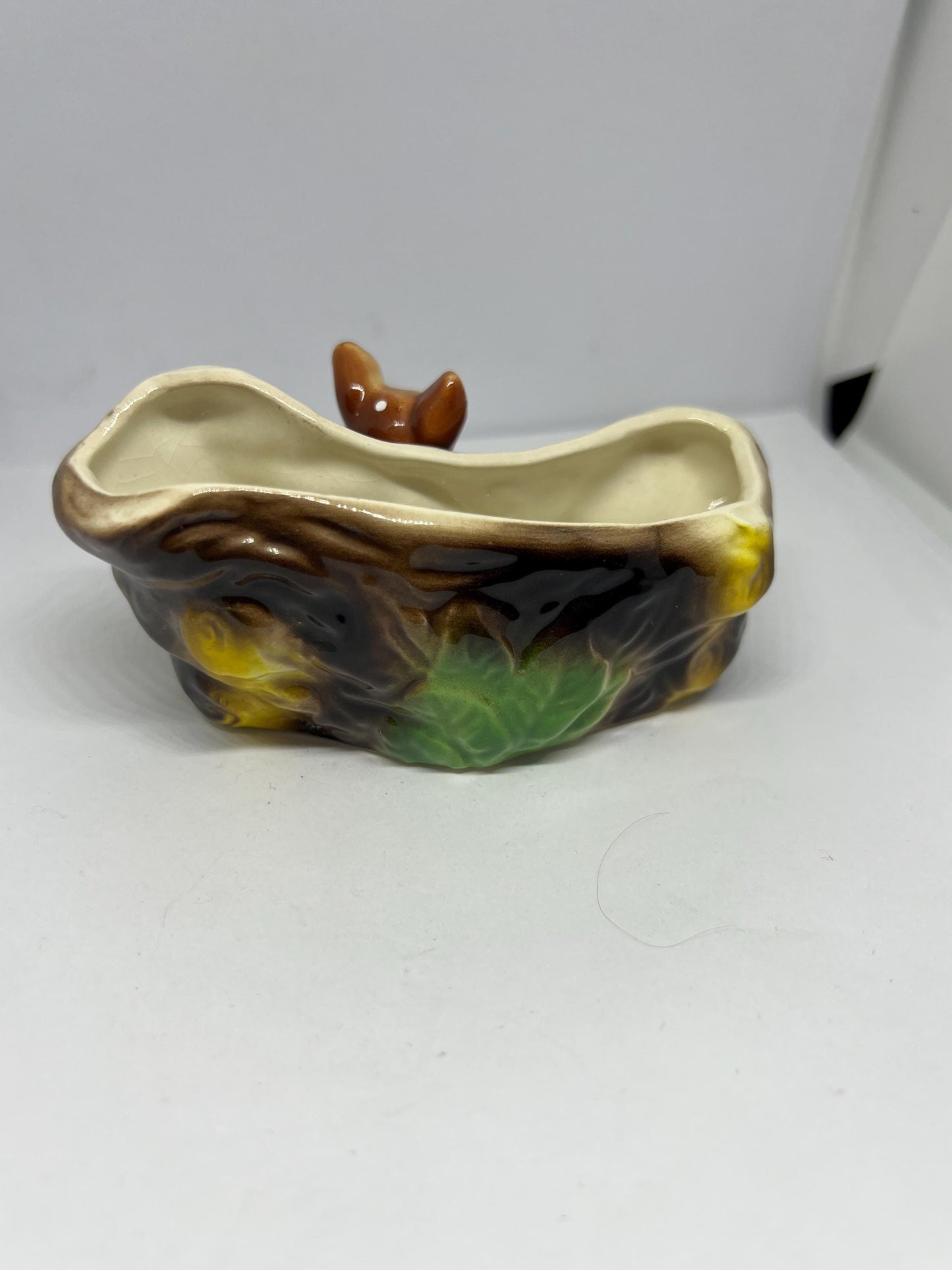 Vintage  Posy Vase  Fauna Deer Fawn Figure. Stamped Eastgate.